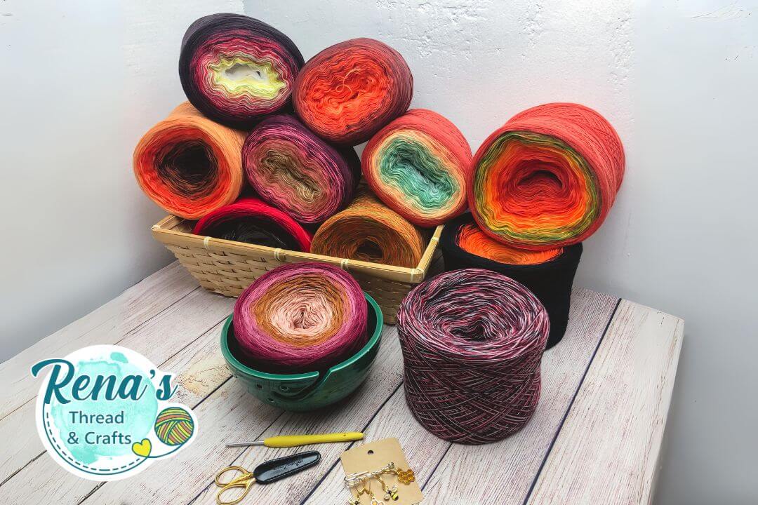 Gothic rainbow Yarn Art 8PLY Cotton Gradient Cake Yarn –  Rena'sThreadandCrafts