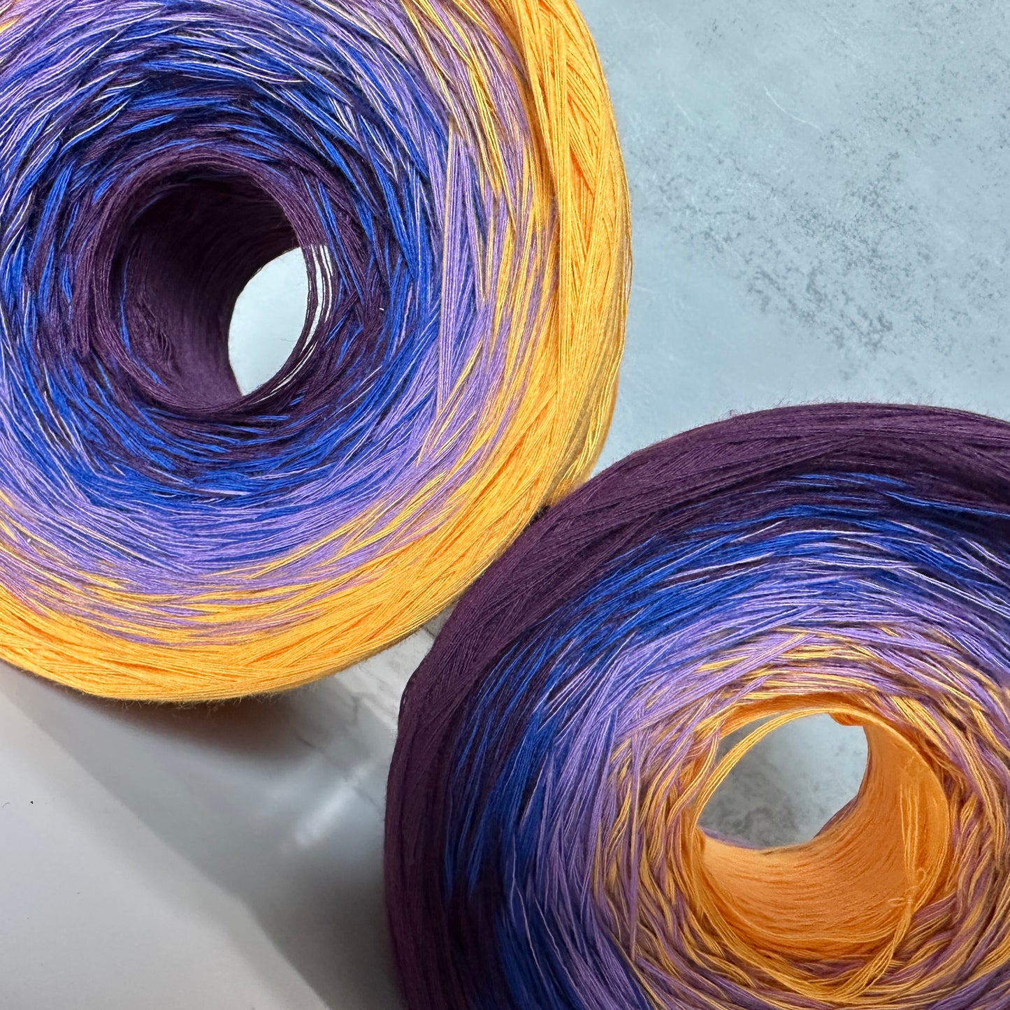 Aster, September Birth Flower, Gradient Cotton Natural Fiber Yarn - Rena'sThreadandCrafts