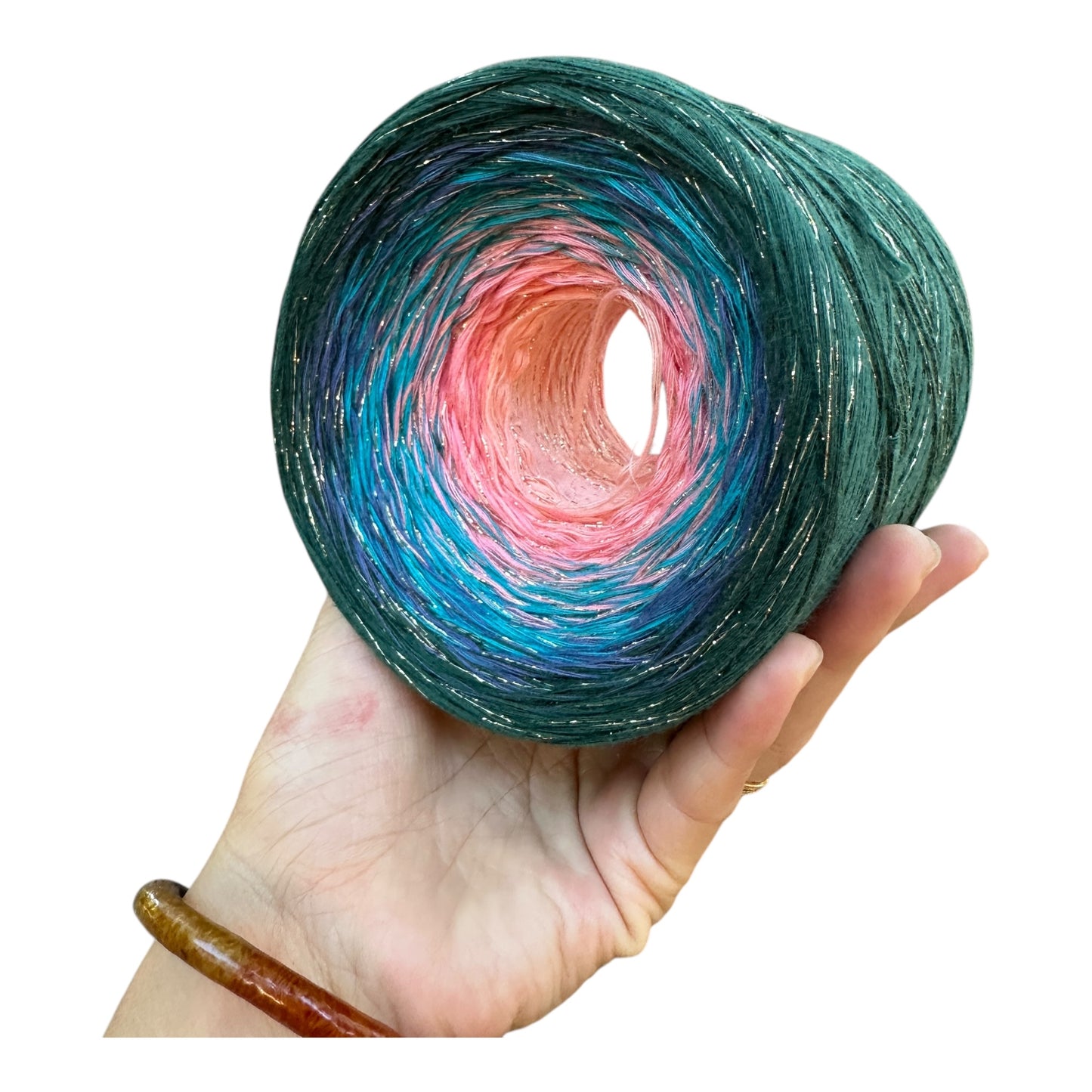 Celestial Lake Sparkle, Gradient Yarn With Sparkle