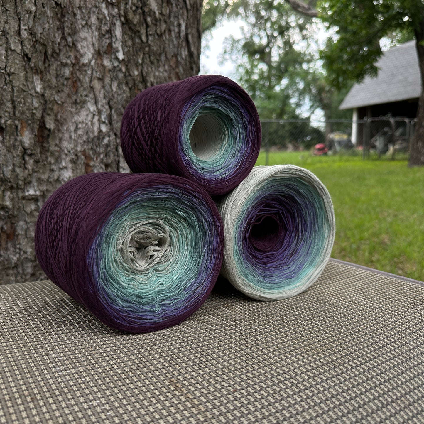 Cloudy Skies, Gradient Cotton Natural Fiber Yarn