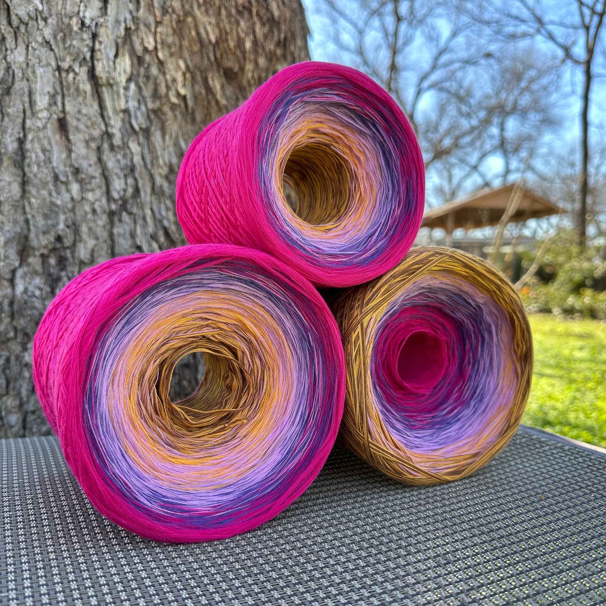 Cosmos, October Birth Flower, Gradient Cotton Natural Fiber Yarn - Rena'sThreadandCrafts