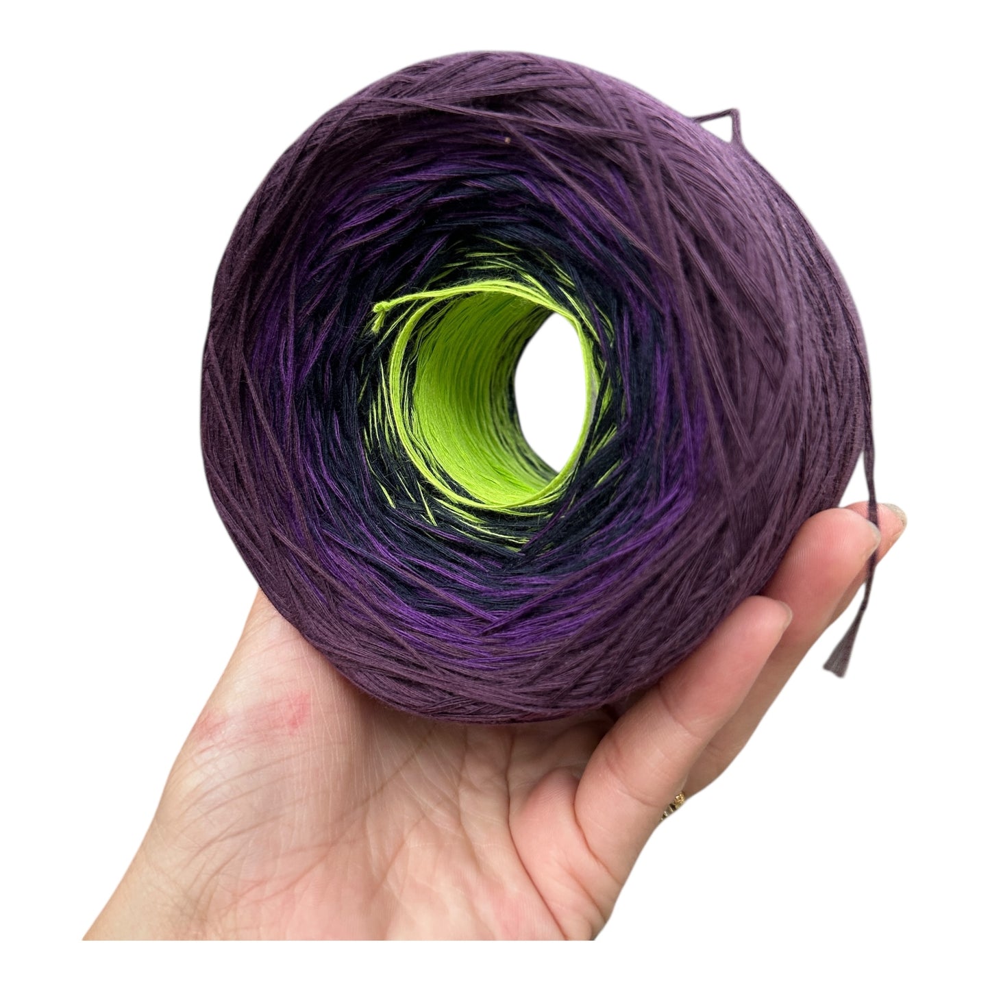 Electric Plum, Gradient Cotton Natural Fiber Yarn