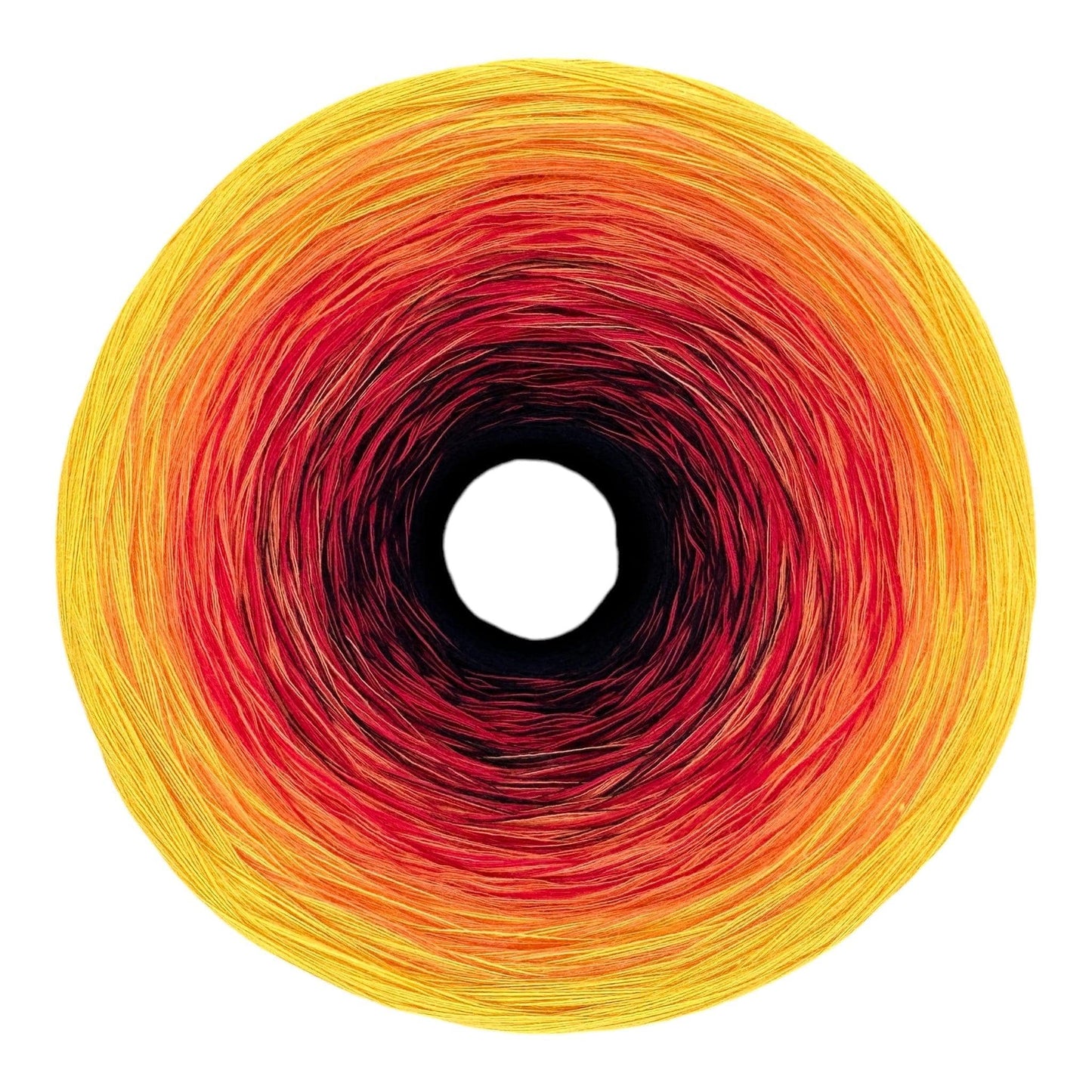 Fire Dance, Gradient Cotton Natural Fiber Yarn-Cotton Yarn, 8PLY-1400-Black-Renas Thread and Crafts