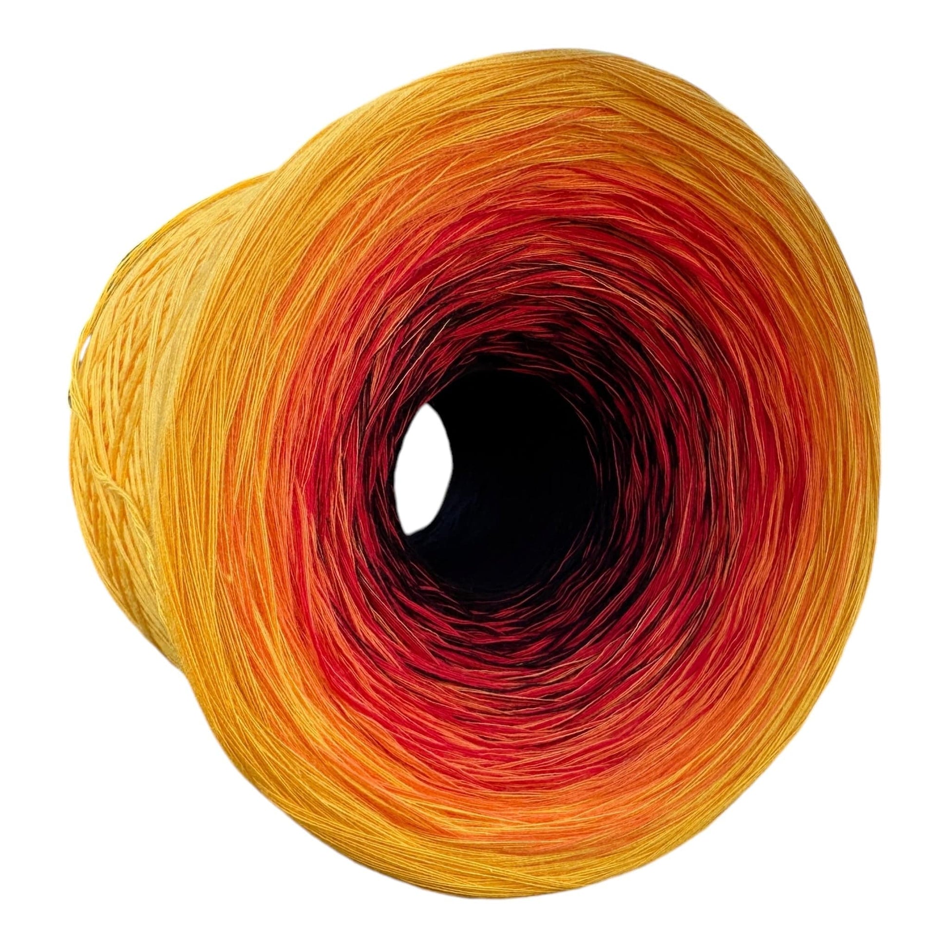 Fire Dance, Gradient Cotton Natural Fiber Yarn-Cotton Yarn, 8PLY-1400-Black-Renas Thread and Crafts