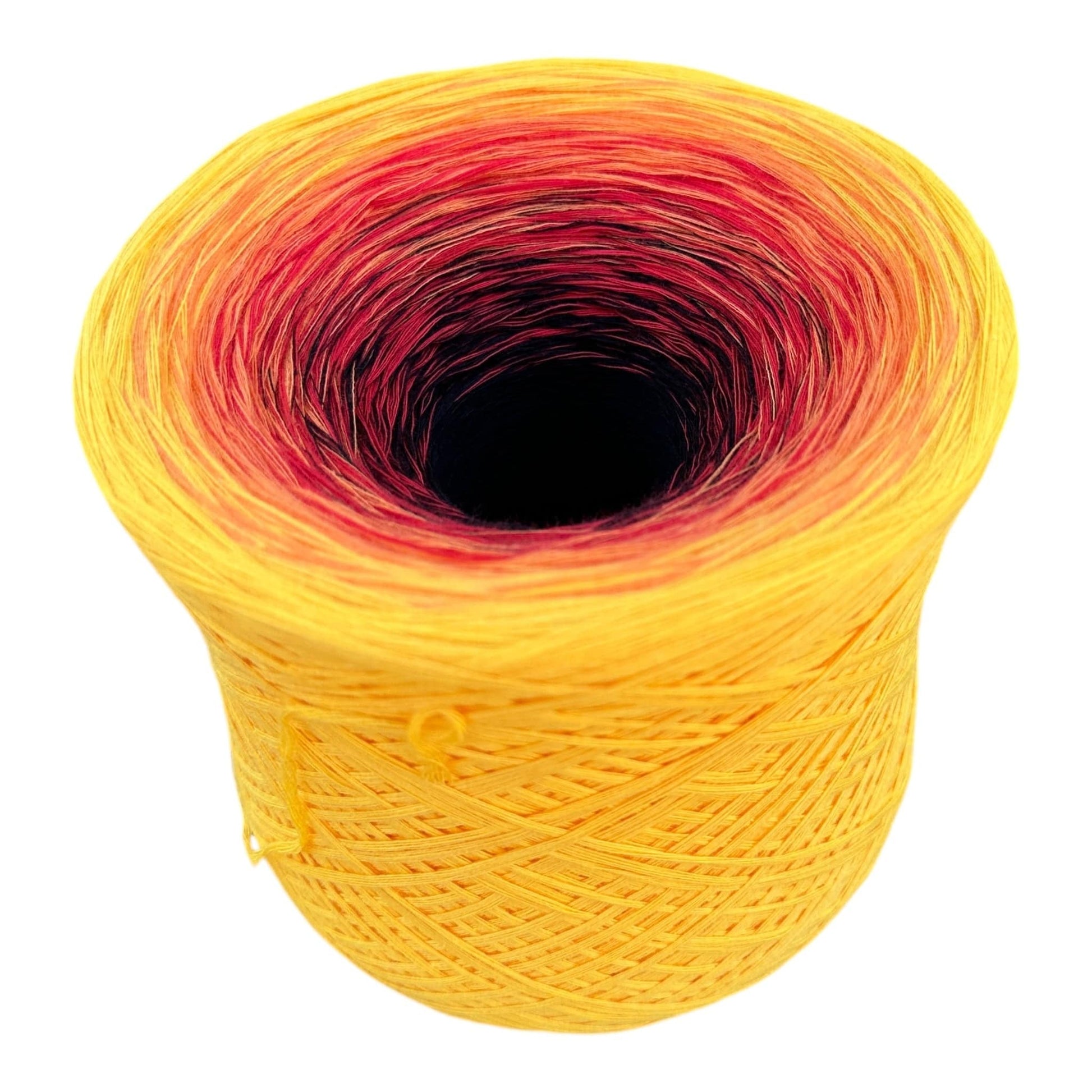 Fire Dance, Gradient Cotton Natural Fiber Yarn-Cotton Yarn, 8PLY-1400-Black-Renas Thread and Crafts