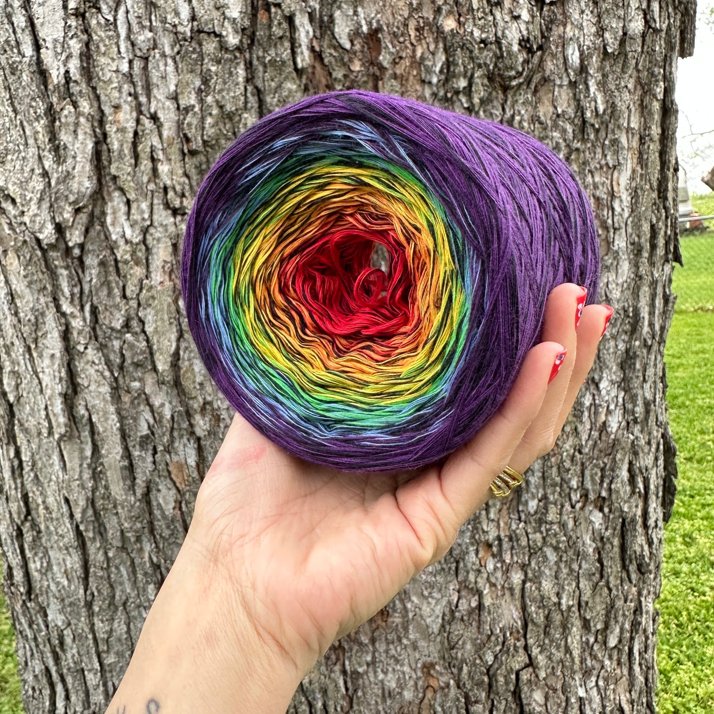 Gothic Rainbow Gradient Cotton Natural Fiber Yarn - Rena'sThreadandCrafts