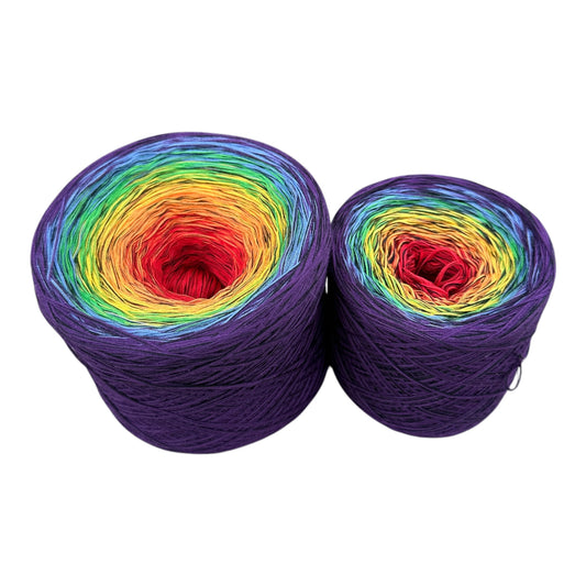 Gothic Rainbow Gradient Cotton Natural Fiber Yarn - Rena'sThreadandCrafts