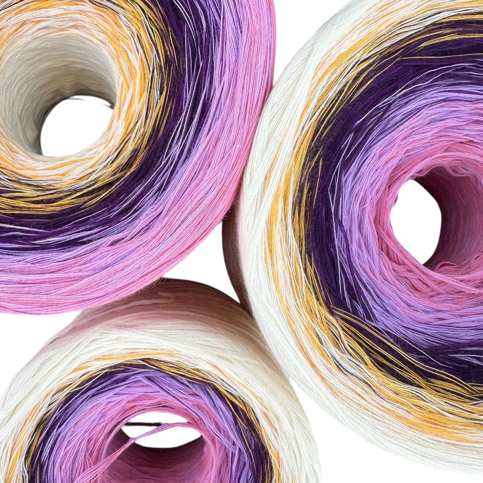 Iris , February Birth Flower, Gradient Cotton Natural Fiber Yarn - Rena'sThreadandCrafts