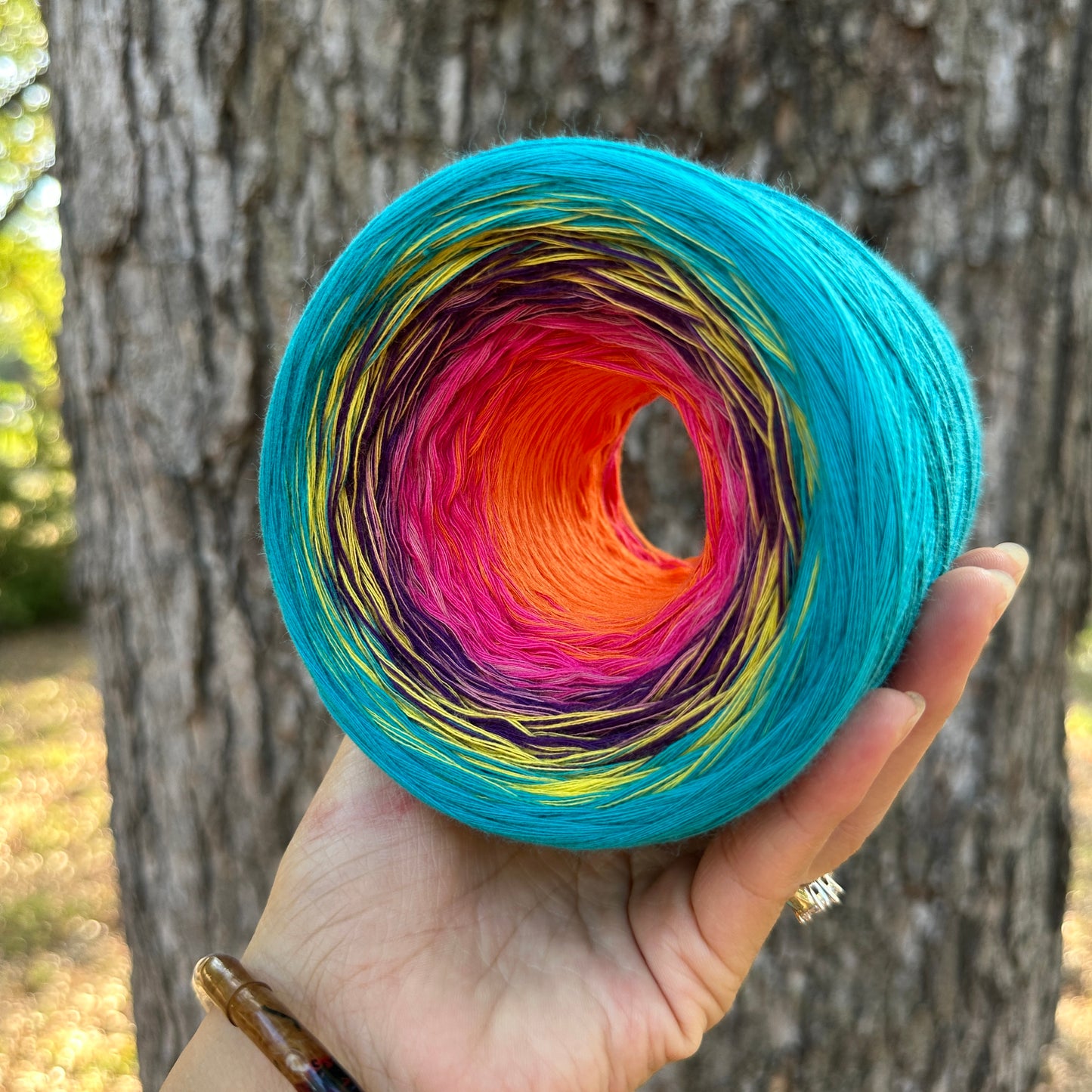 Marigold Path, Gradient Cotton Natural Fiber Yarn