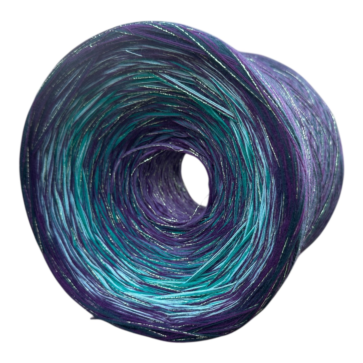 Michi Purple Teal Mix, Gradient Cotton Natural Fiber Yarn