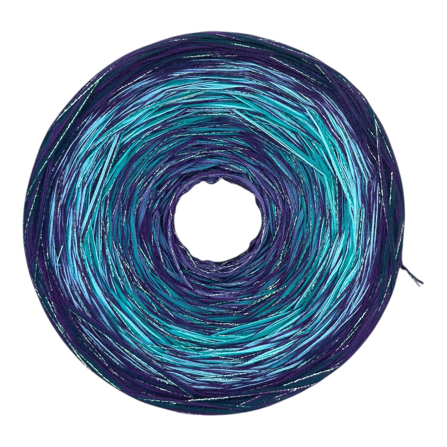 Michi Purple Teal Mix, Gradient Cotton Natural Fiber Yarn