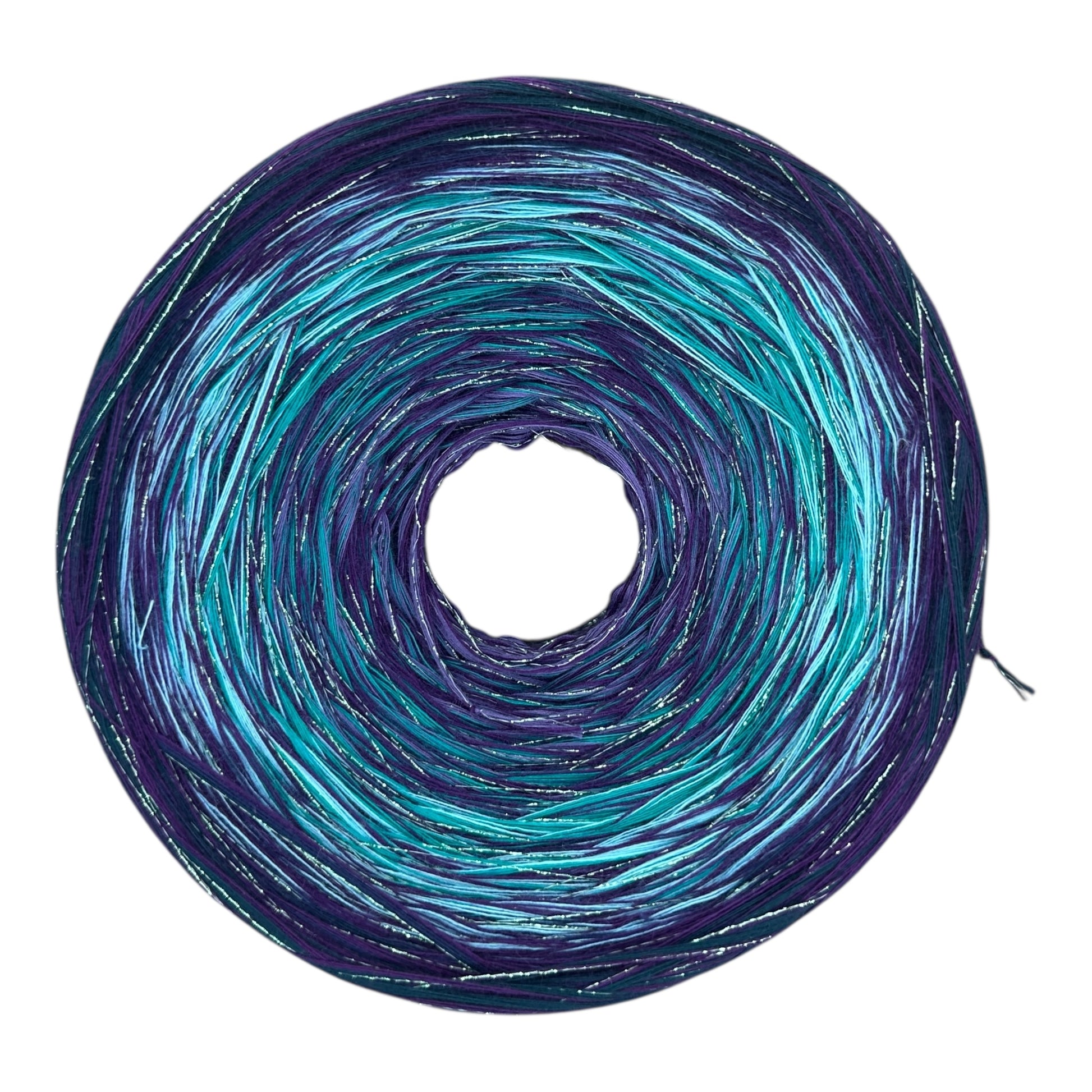 Michi Purple Teal Mix, Gradient Cotton Natural Fiber Yarn - Rena'sThreadandCrafts