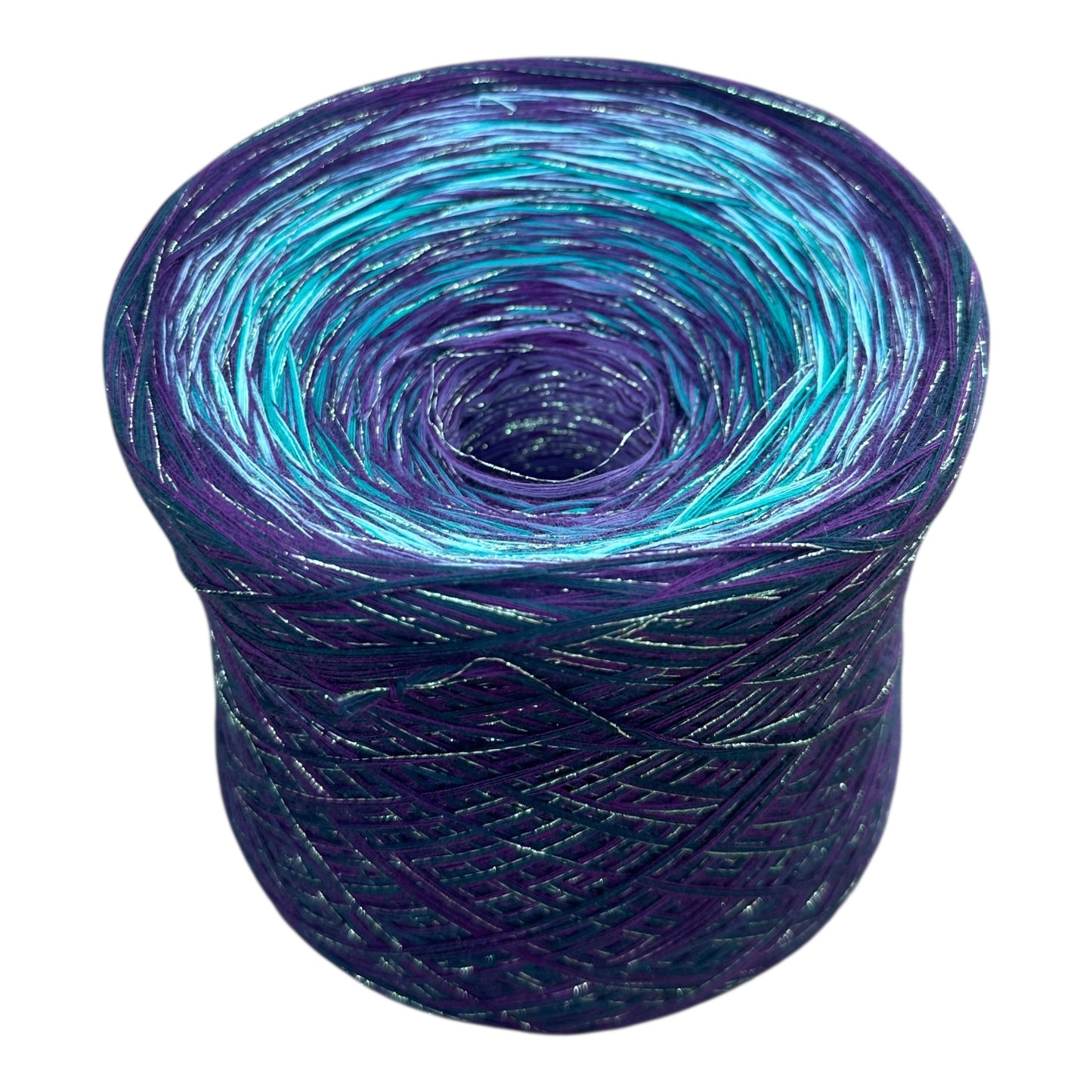 Michi Purple Teal Mix, Gradient Cotton Natural Fiber Yarn