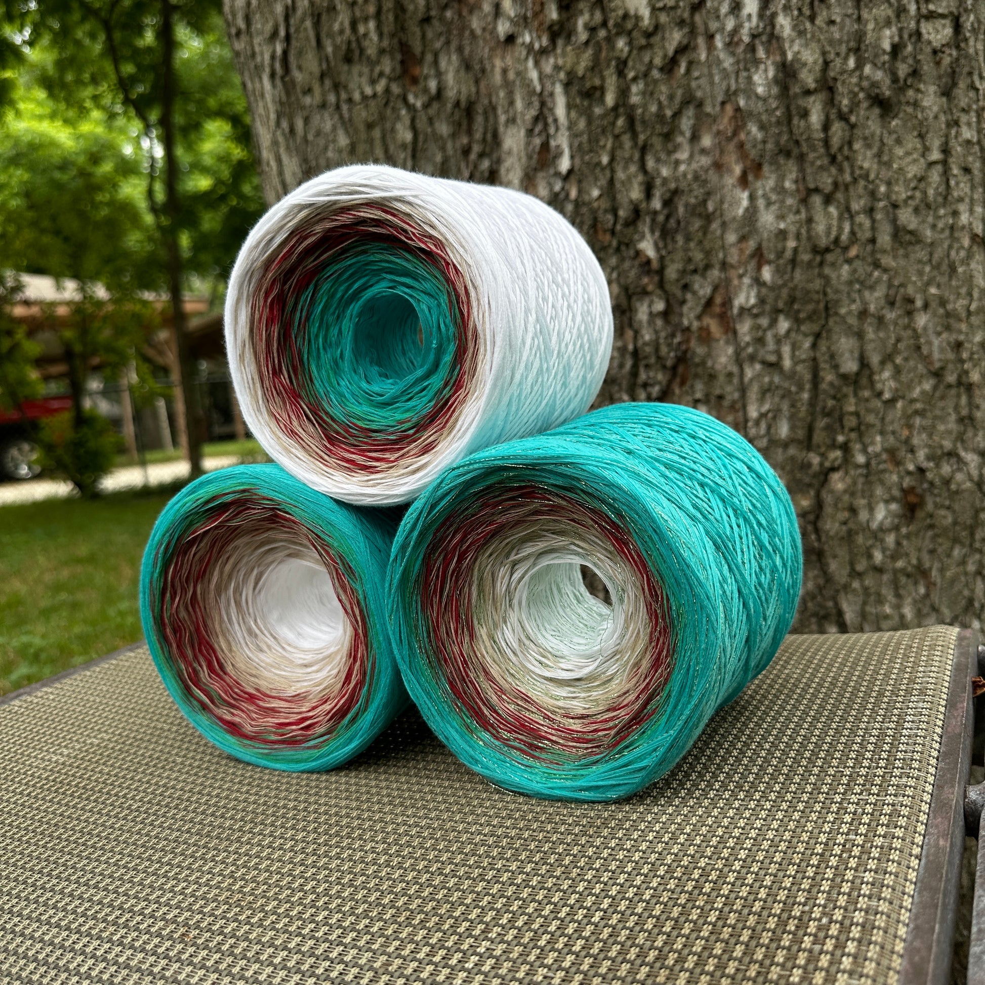 Michi’s Blushing Teal, Gradient Yarn - Rena'sThreadandCrafts