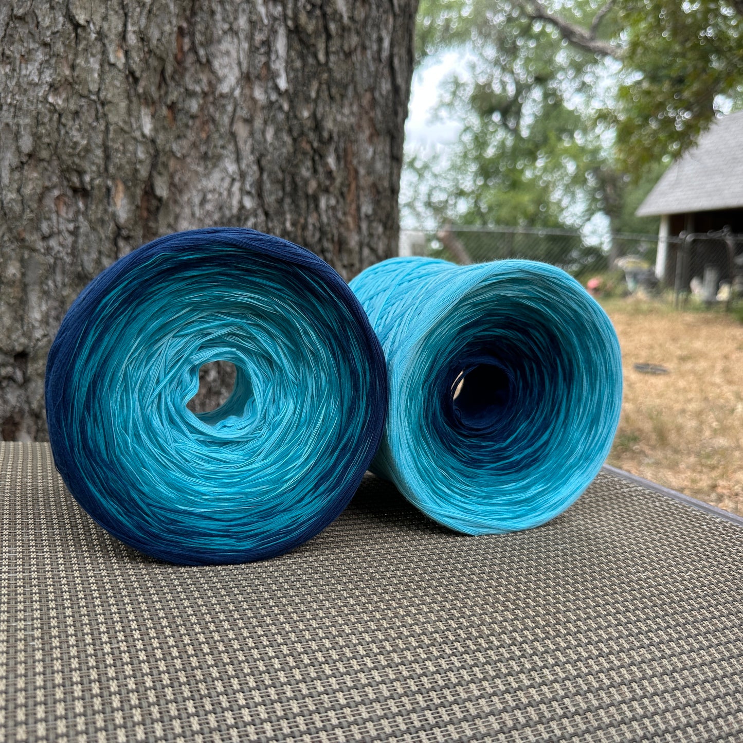 Ocean's Depth, 12ply cotton, Ombre Cotton Natural Fiber Yarn