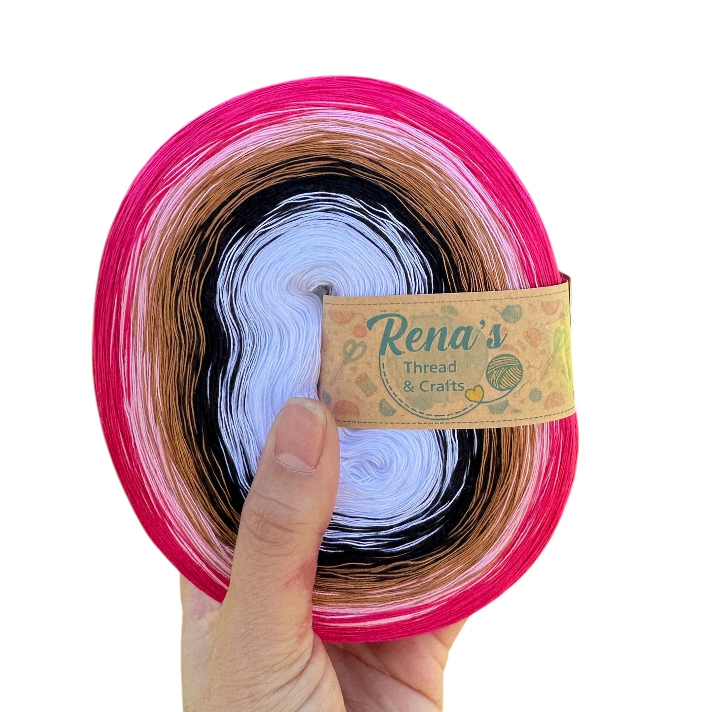 Pink Espresso, Polyester Gradient Yarn - Rena'sThreadandCrafts