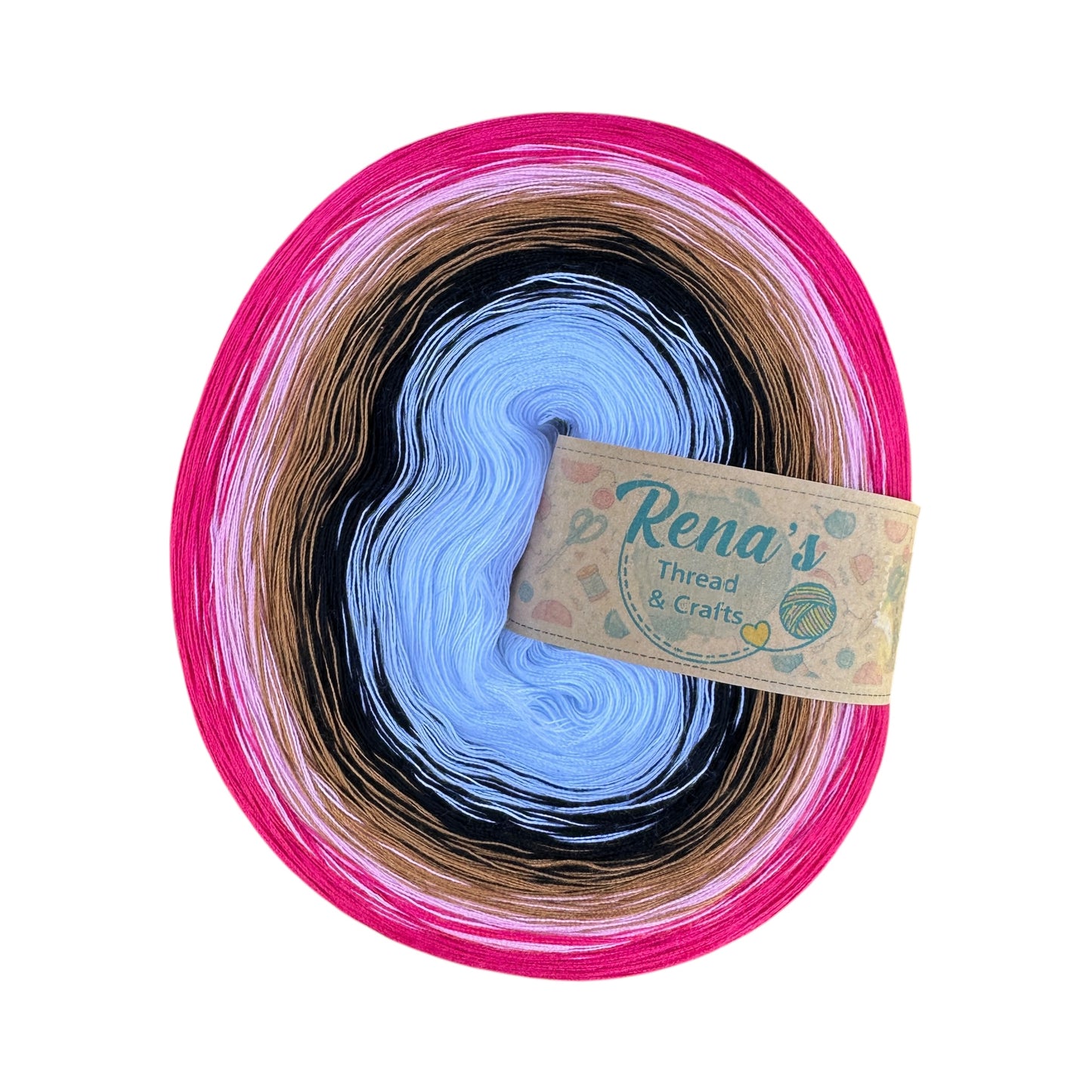Pink Espresso, Polyester Gradient Yarn - Rena'sThreadandCrafts
