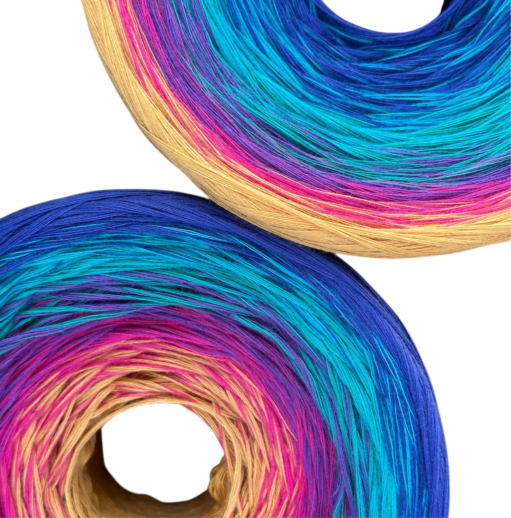 Playful Fleur - de lis, Gradient Cotton Natural Fiber Yarn - Rena'sThreadandCrafts