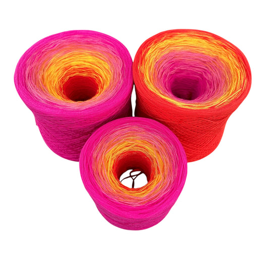 Plumeria, Gradient Cotton Natural Fiber Yarn - Rena'sThreadandCrafts