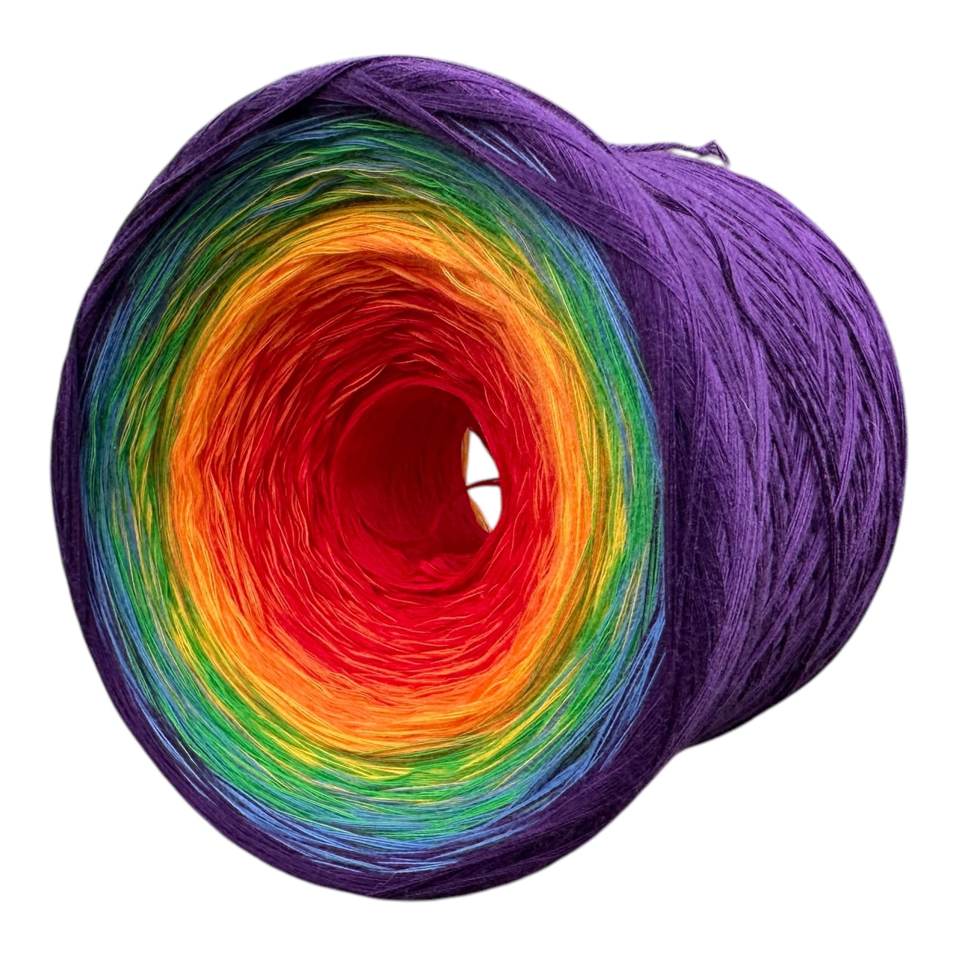 Rainbow Gradient Cotton Natural Fiber Yarn - Rena'sThreadandCrafts