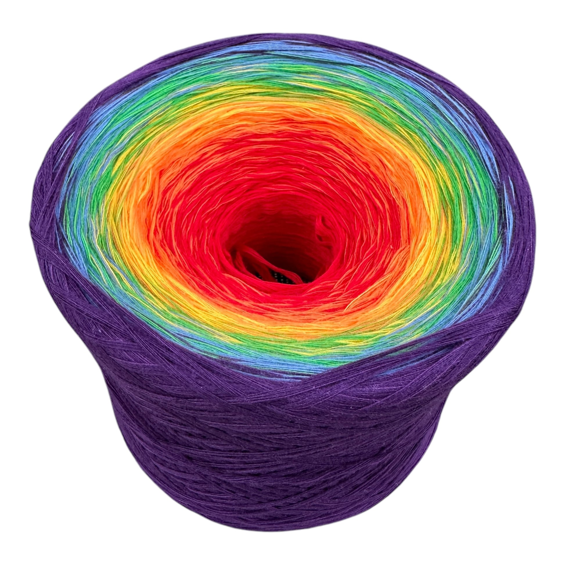 Rainbow Gradient Cotton Natural Fiber Yarn - Rena'sThreadandCrafts