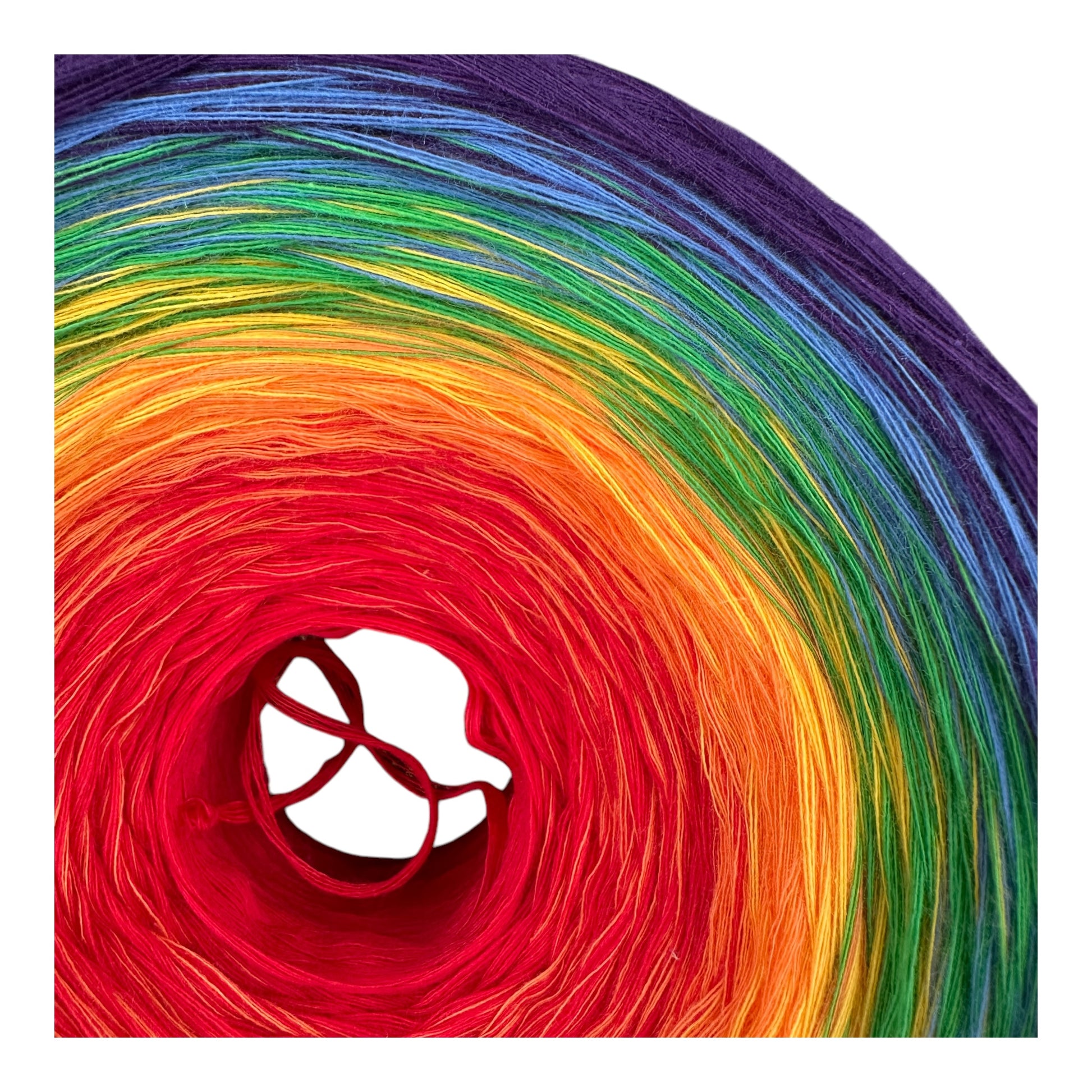 Rainbow Gradient Cotton Natural Fiber Yarn - Rena'sThreadandCrafts