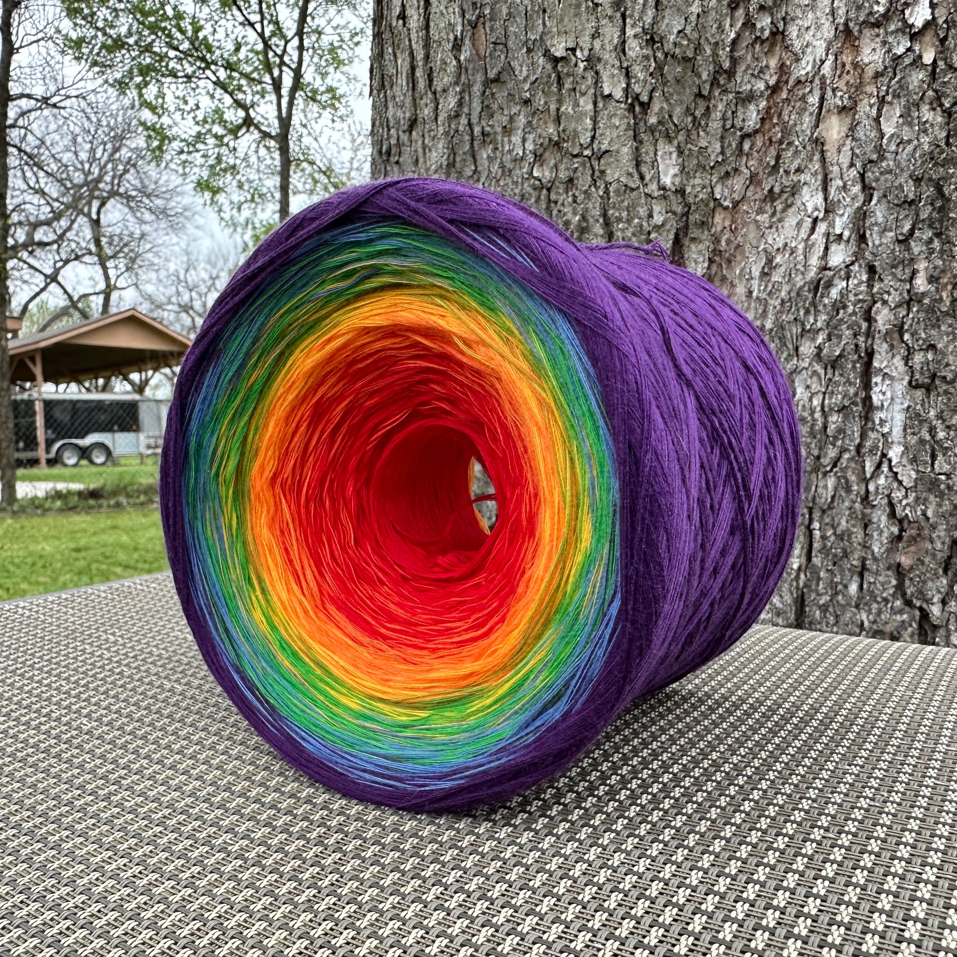Rainbow Gradient Cotton Natural Fiber Yarn - Rena'sThreadandCrafts