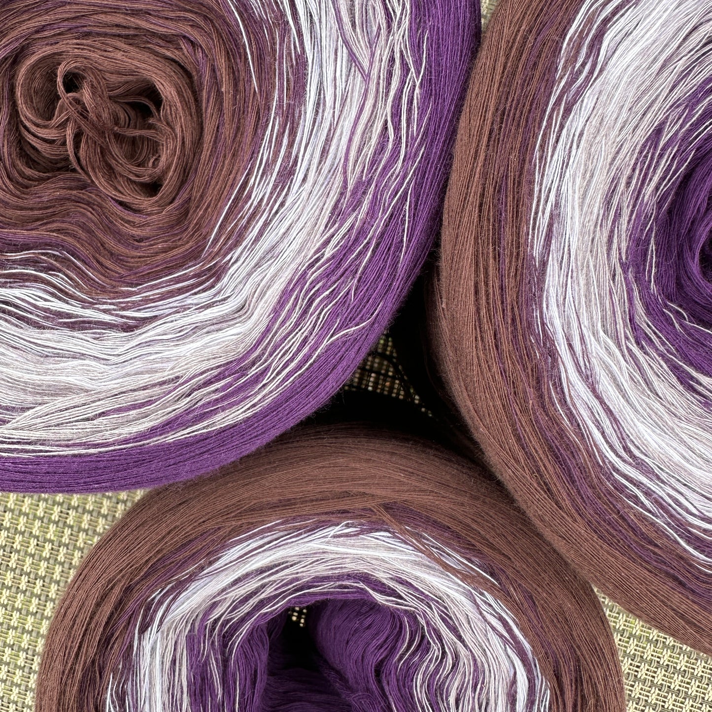 Rich Eggplant, Gradient Cotton Natural Fiber Yarn