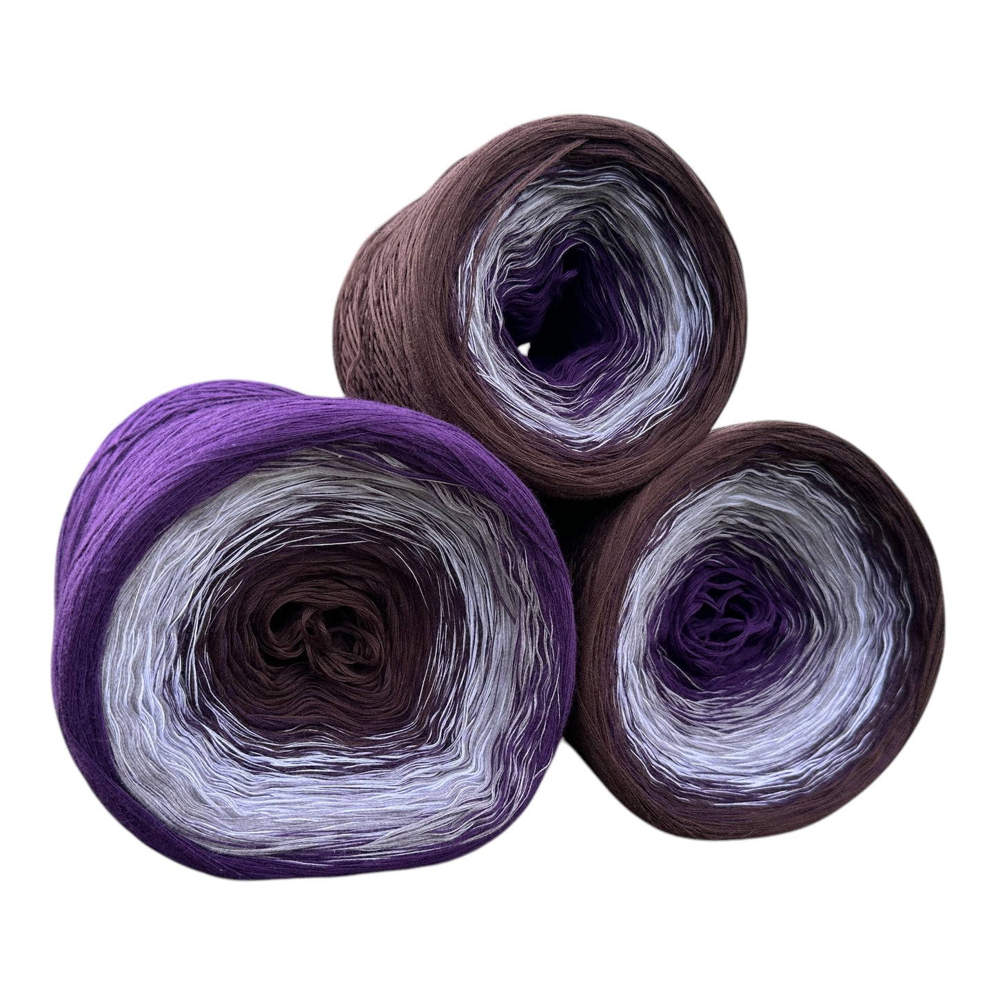 Rich Eggplant, Gradient Cotton Natural Fiber Yarn