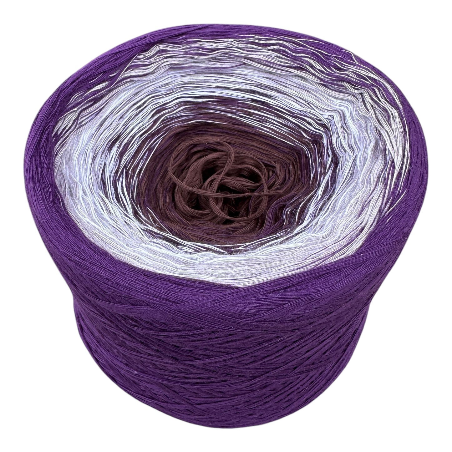 Rich Eggplant, Gradient Cotton Natural Fiber Yarn