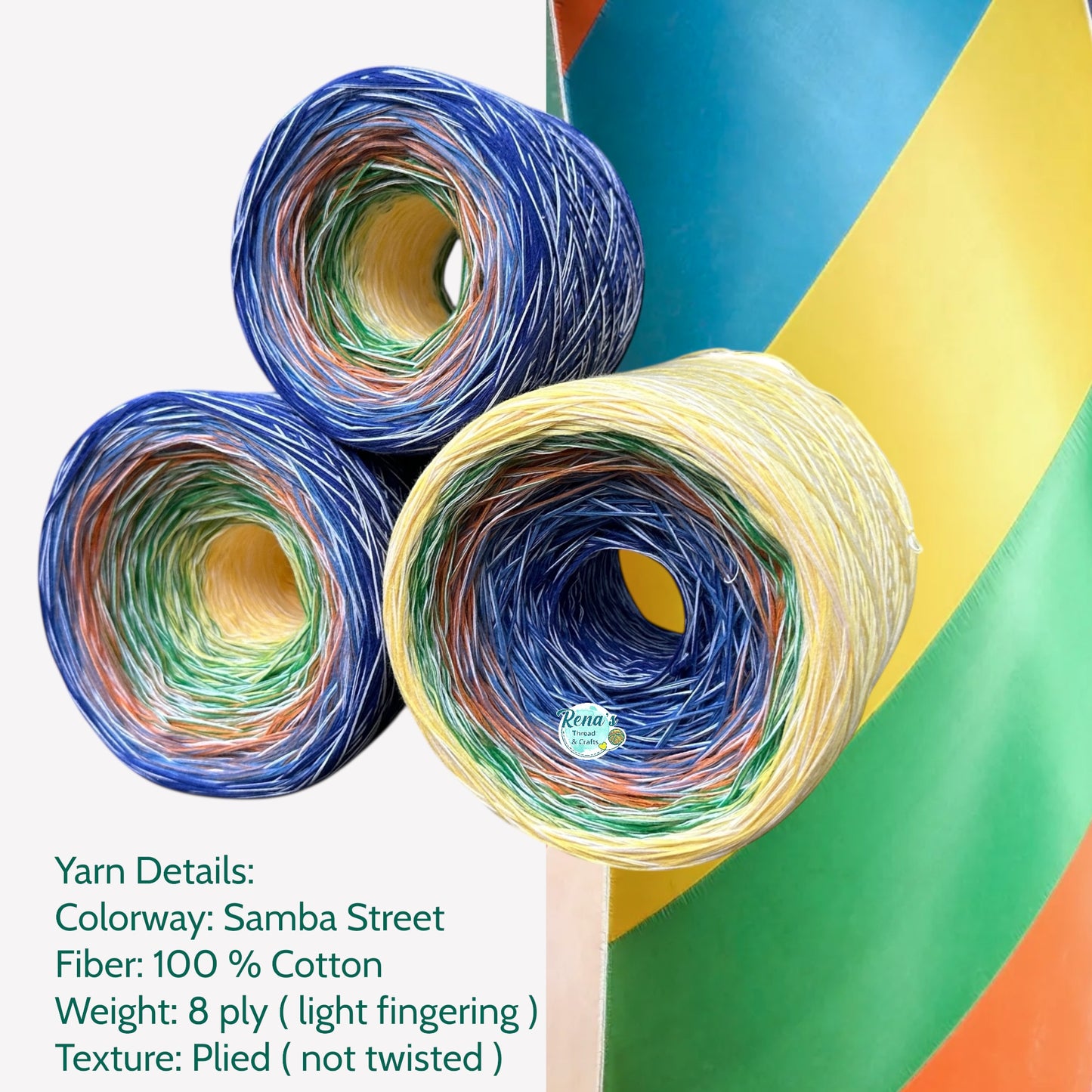 Samba Street, Gradient Cotton Natural Fiber Yarn