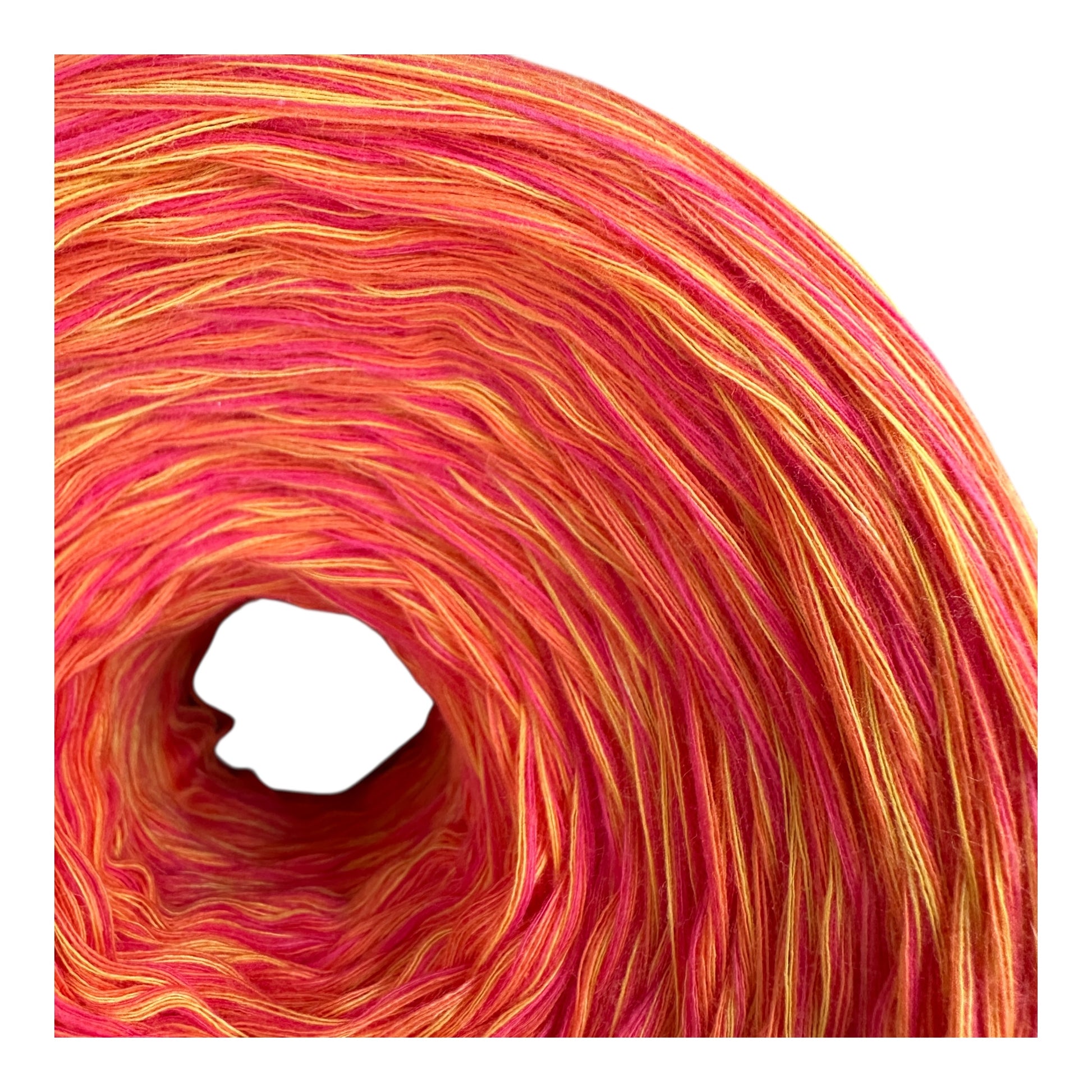 Tahitian Punch , Variegated Cotton Natural Fiber Yarn - Rena'sThreadandCrafts