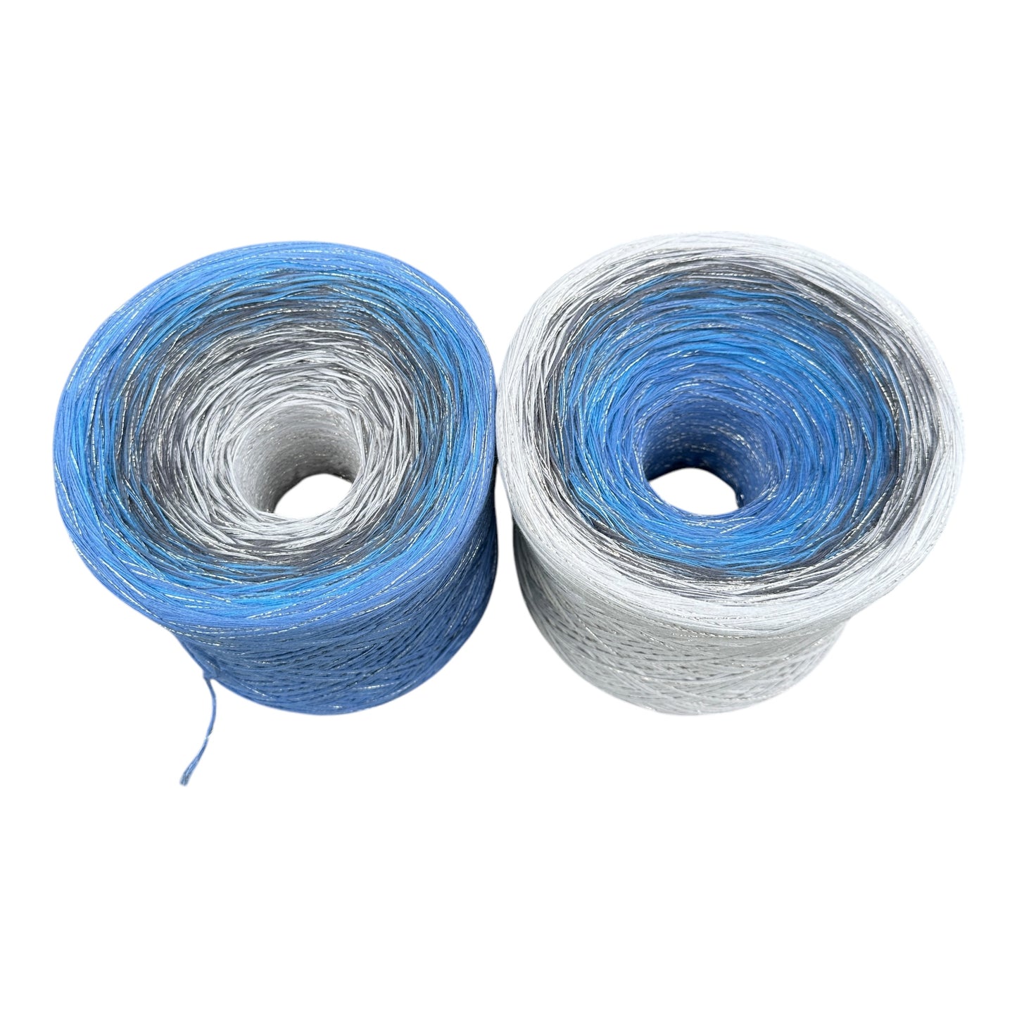 Tied With Love : Blue & Gray, Gradient Yarn With Sparkle - Rena'sThreadandCrafts