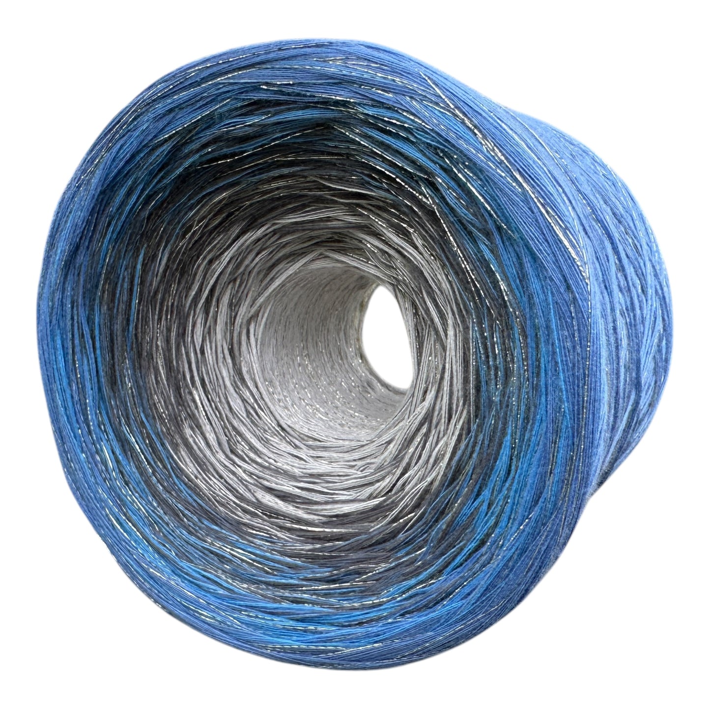 Tied With Love : Blue & Gray, Gradient Yarn With Sparkle - Rena'sThreadandCrafts