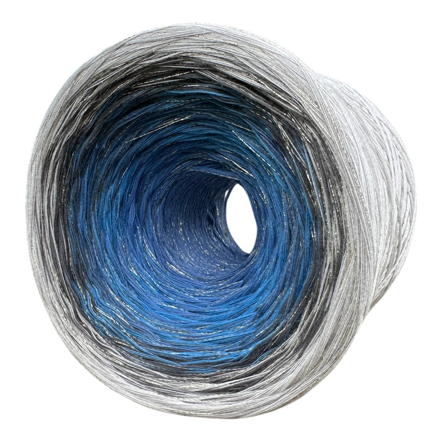 Tied With Love : Blue & Gray, Gradient Yarn With Sparkle - Rena'sThreadandCrafts