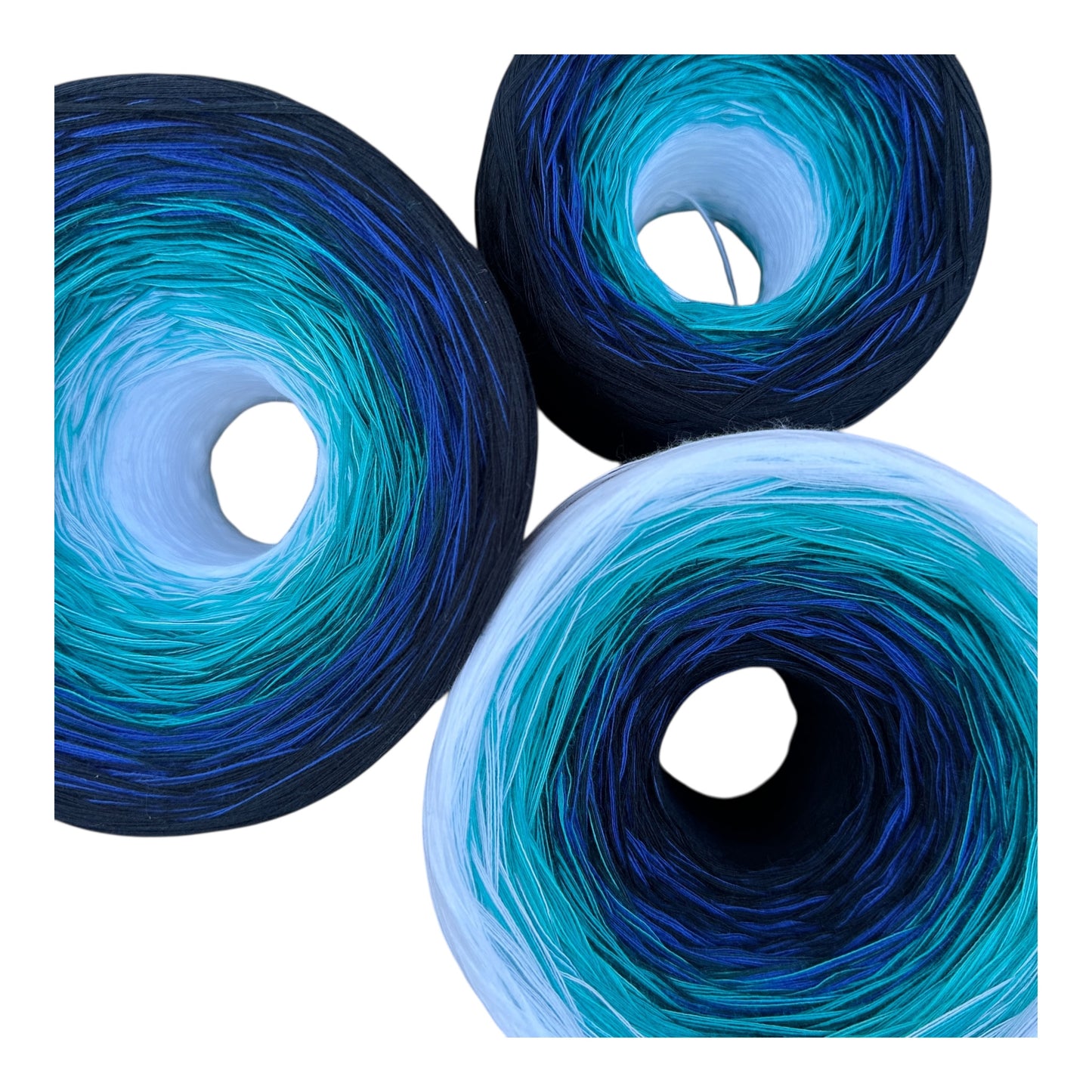 Tied With Love : Blue and White , Gradient Cotton Natural Fiber Yarn