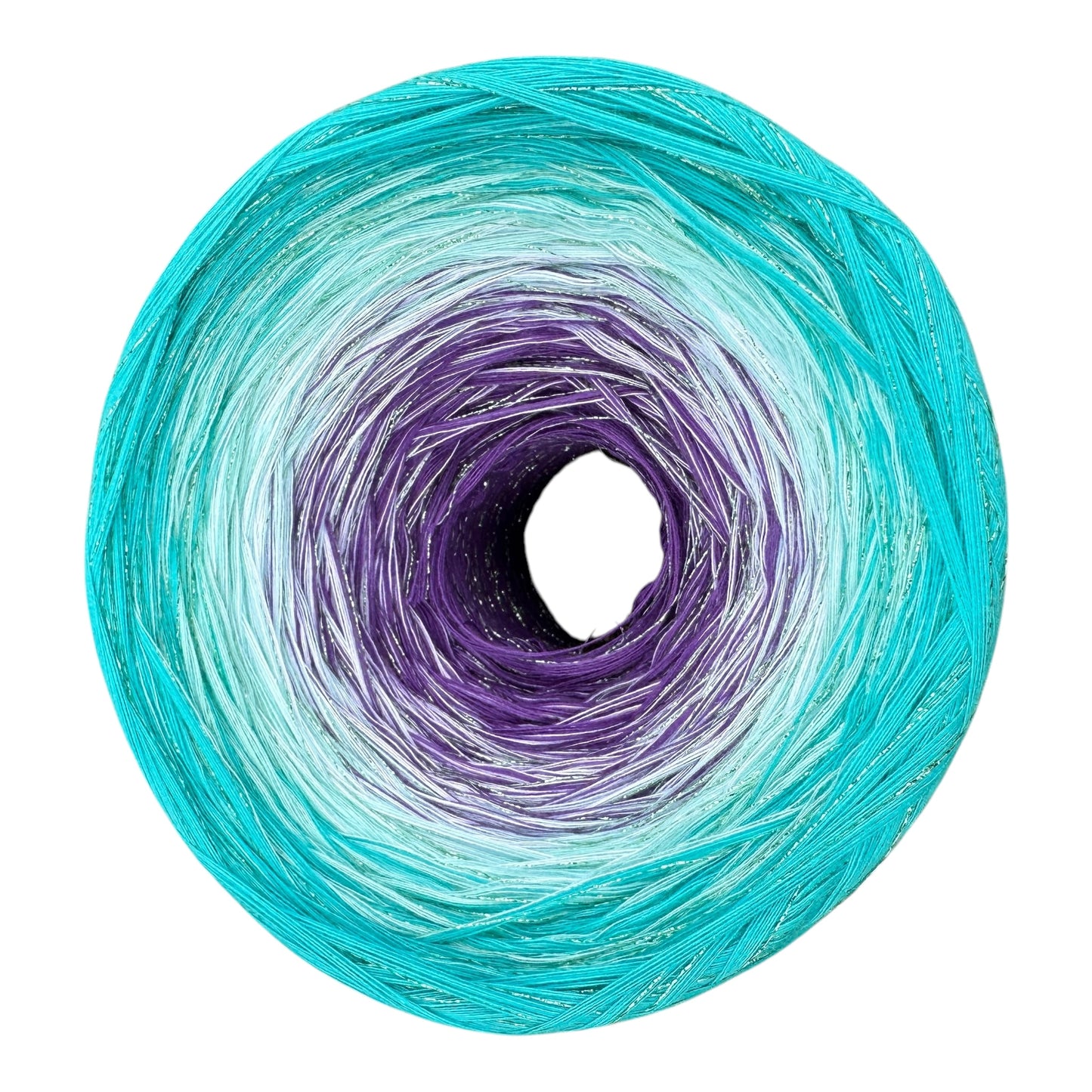 Tied With Love : Teal and Purple, Gradient Yarn With Sparkle - Rena'sThreadandCrafts