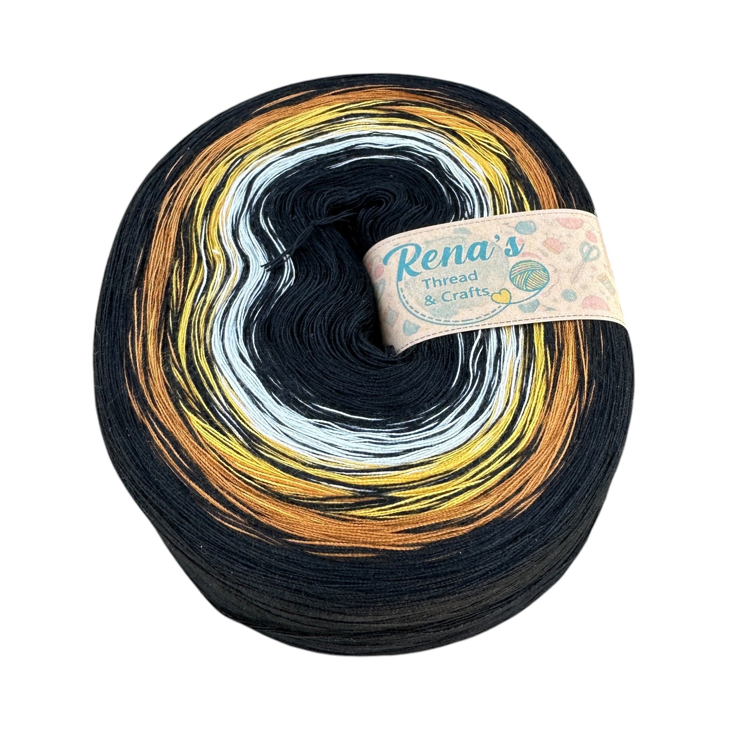 Tiger inspired 4PLY Polyester Gradient Yarn Cake - Rena'sThreadandCrafts