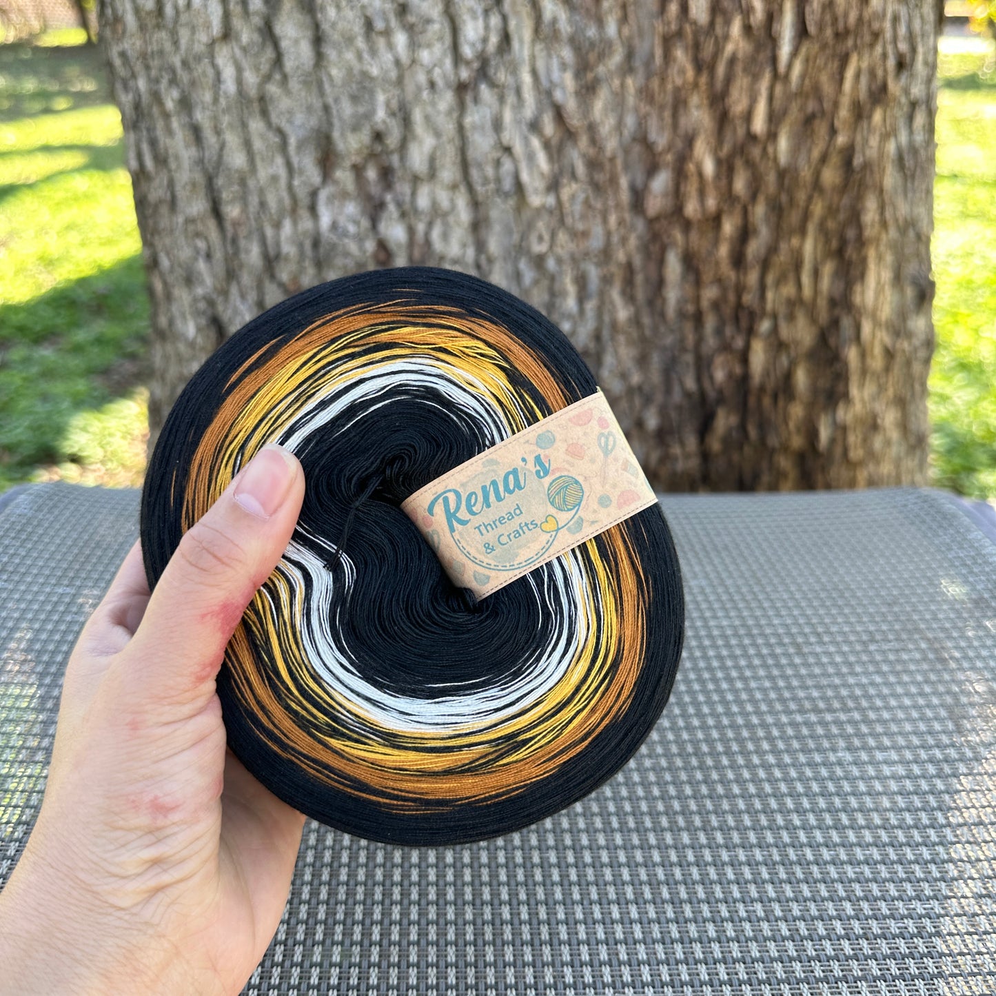 Tiger inspired 4PLY Polyester Gradient Yarn Cake - Rena'sThreadandCrafts