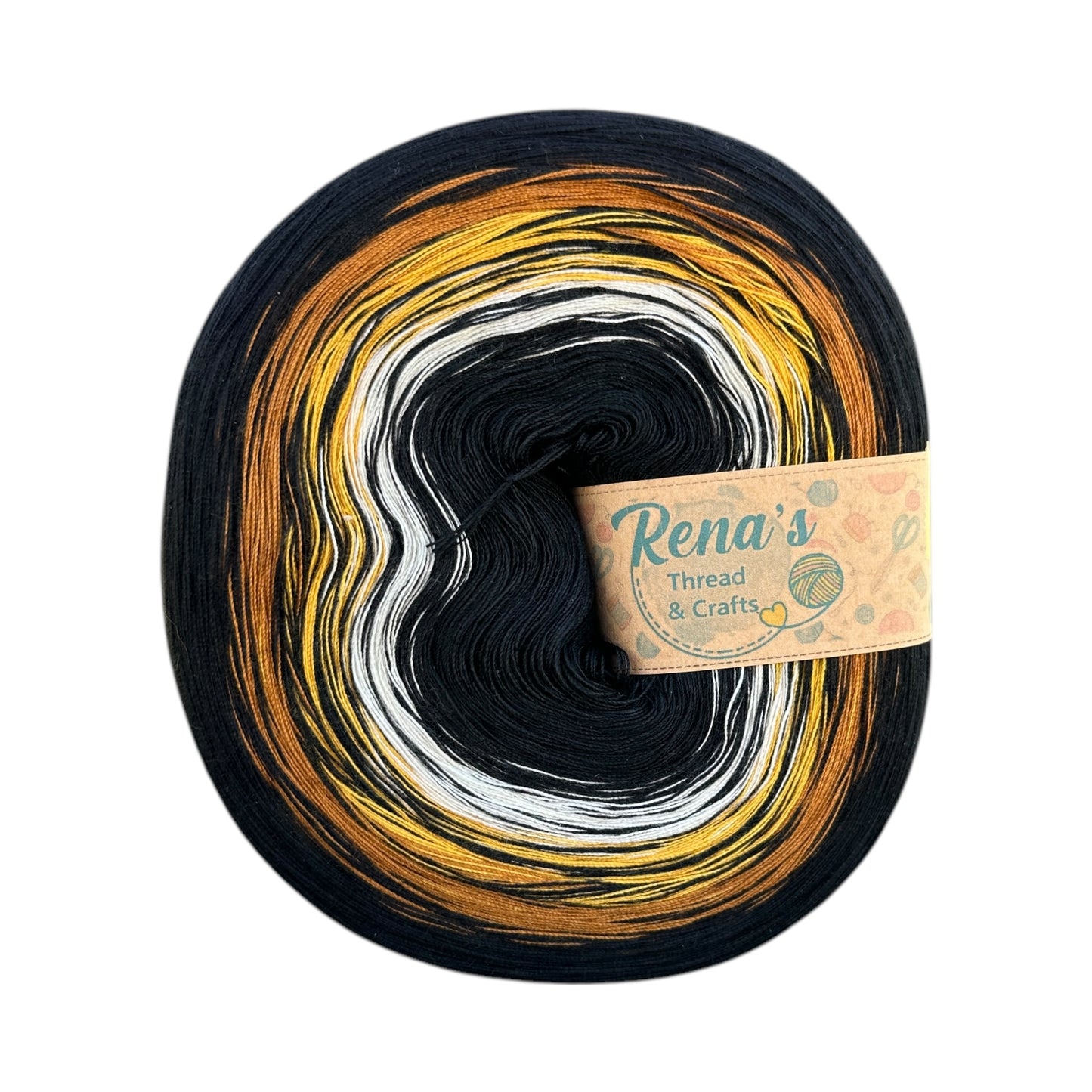 Tiger inspired 4PLY Polyester Gradient Yarn Cake - Rena'sThreadandCrafts