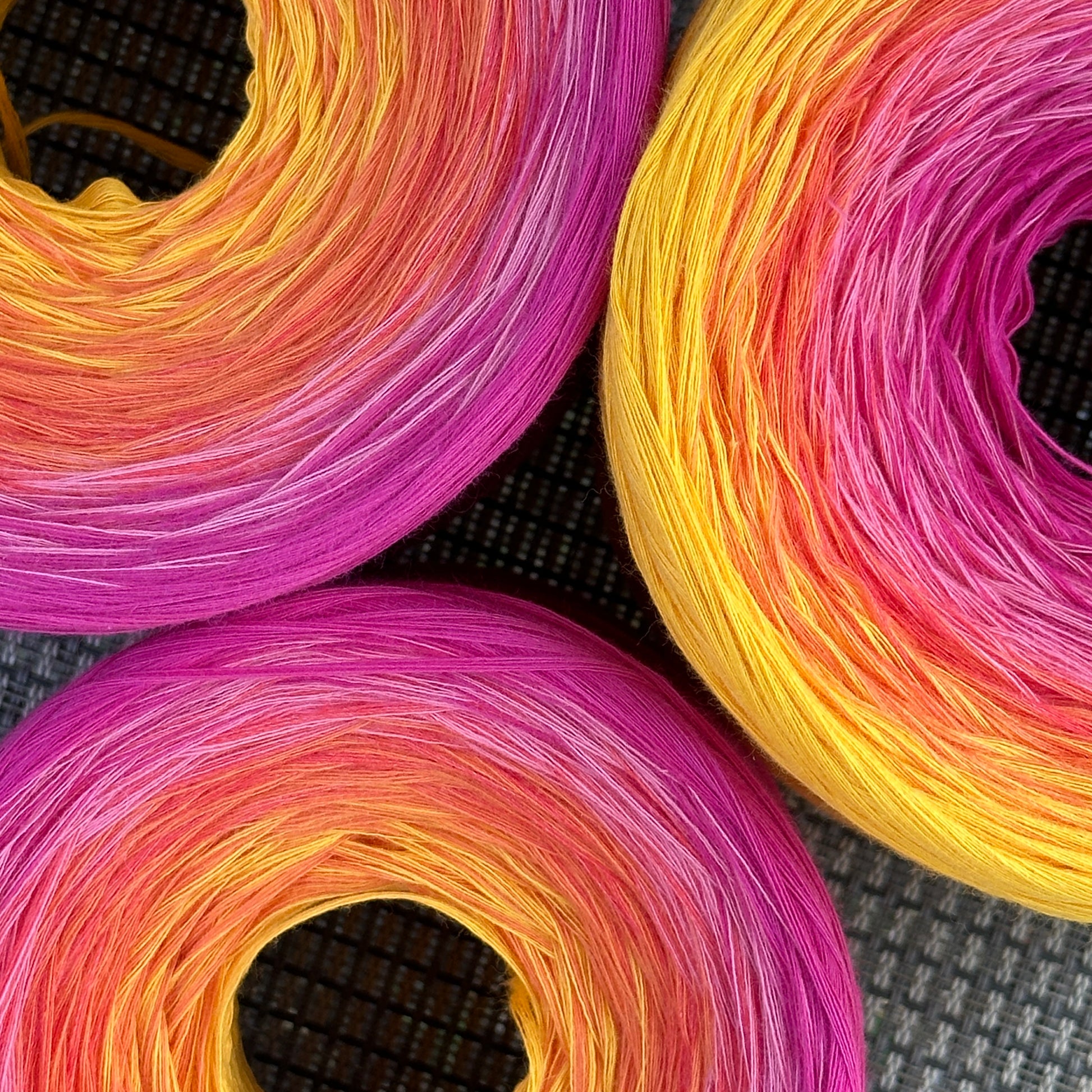 Tropical Sunset , Gradient Cotton Natural Fiber Yarn - Rena'sThreadandCrafts