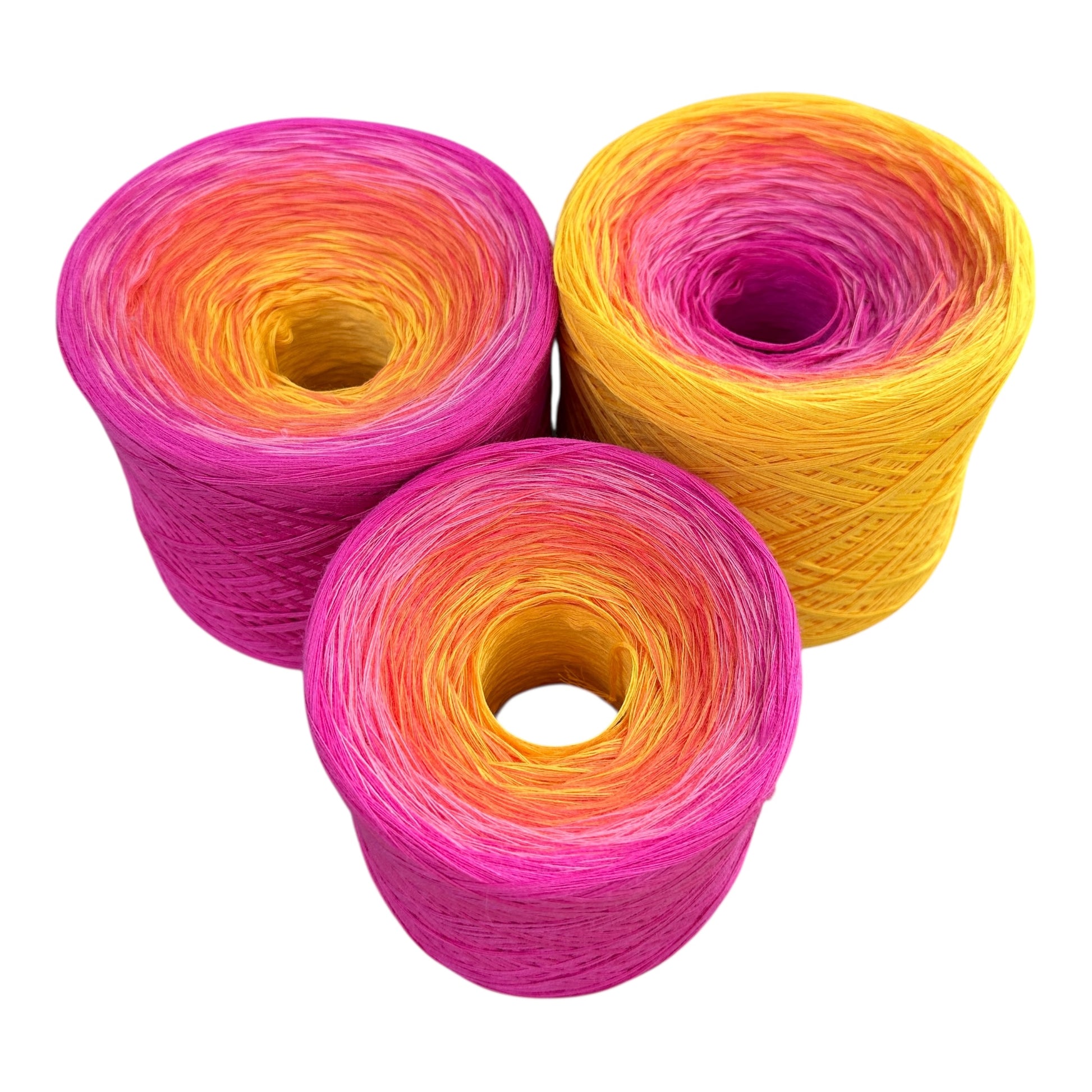 Tropical Sunset , Gradient Cotton Natural Fiber Yarn - Rena'sThreadandCrafts