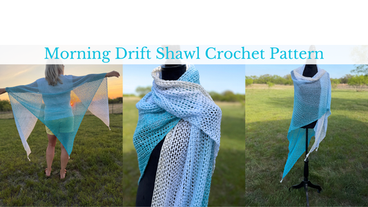 Morning Drift Shawl – Easy Asymmetrical Crochet Shawl Pattern (Lightweight & Airy) - Rena'sThreadandCrafts