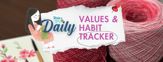 Positive Values and Habit Tracker for Crafters - Rena'sThreadandCrafts