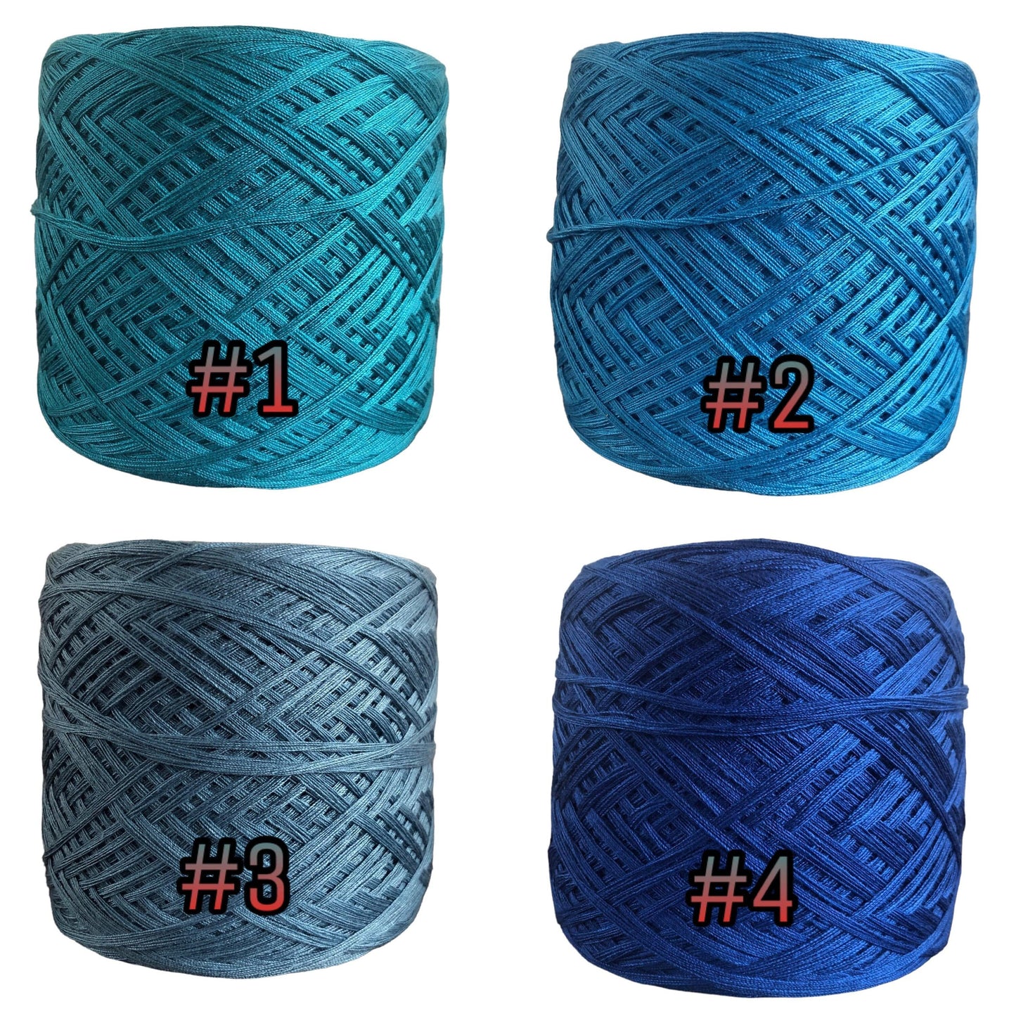 8PLY, Polyester yarn, Solid Color Yarn-Rena'sThreadandCrafts-#1- Bimini Blue-Rena&#39;sThreadandCrafts