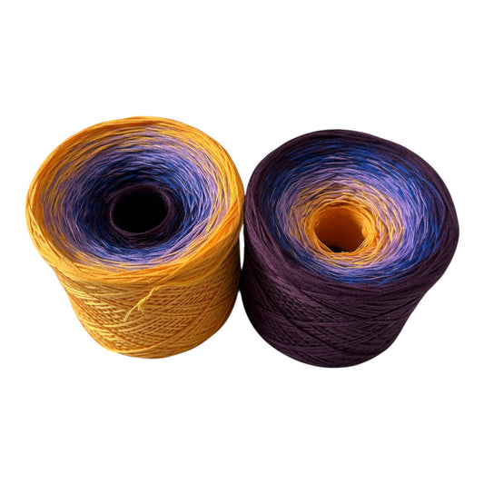 Aster, September Birth Flower, Gradient Cotton Natural Fiber Yarn - Rena'sThreadandCrafts