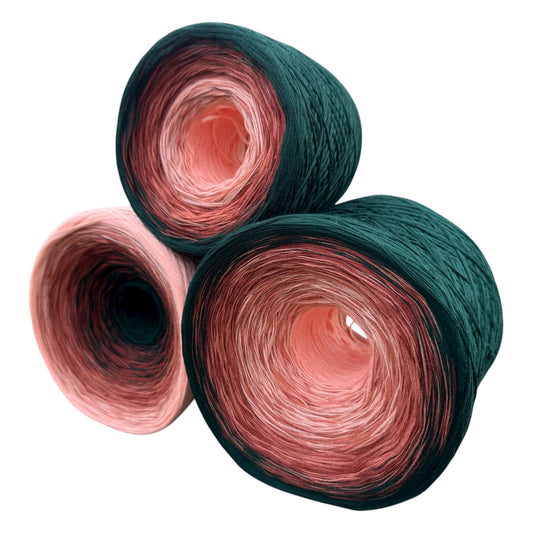 August - Gladiolus, Gradient Cotton Natural Fiber Yarn - Rena'sThreadandCrafts