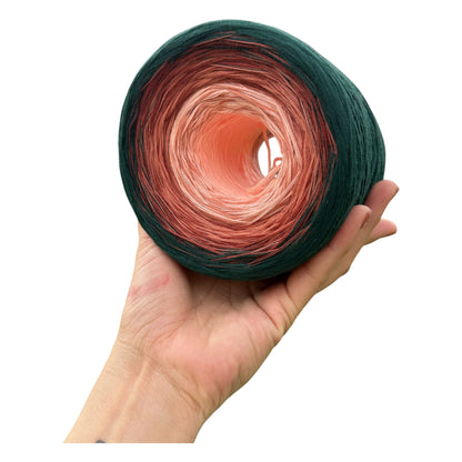 August - Gladiolus, Gradient Cotton Natural Fiber Yarn - Rena'sThreadandCrafts