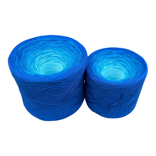 Blue Ombre, Gradient Cotton Natural Fiber Yarn - Rena'sThreadandCrafts