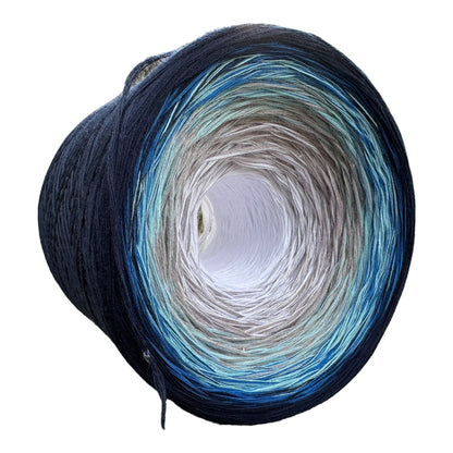 Blue Water 8PLY Cotton Gradient Cake Yarn-Cotton Yarn, 8PLY-Rena'sThreadandCrafts-Rena&#39;sThreadandCrafts